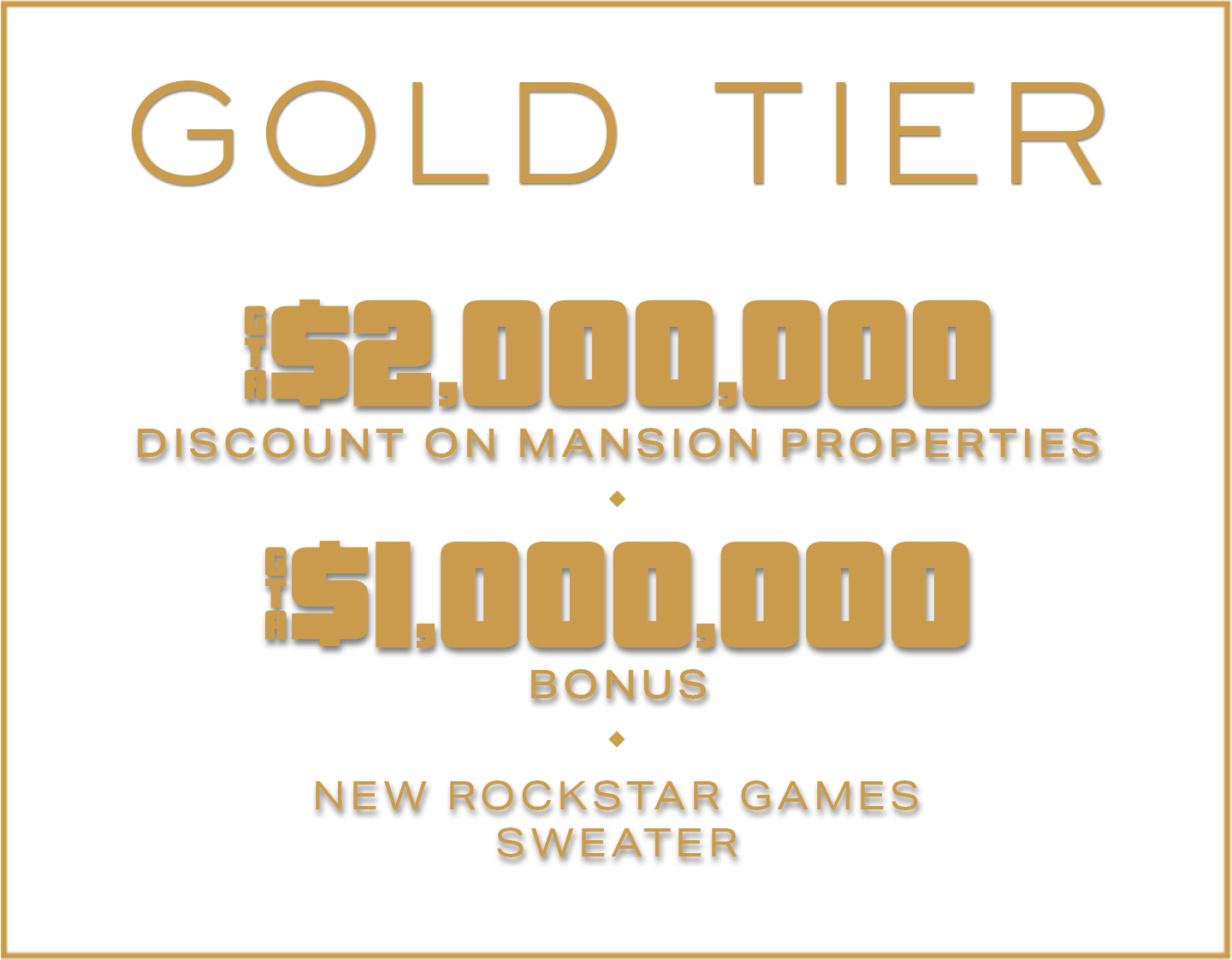 Text for Very Important Prix Gold Tier in GTA Online.