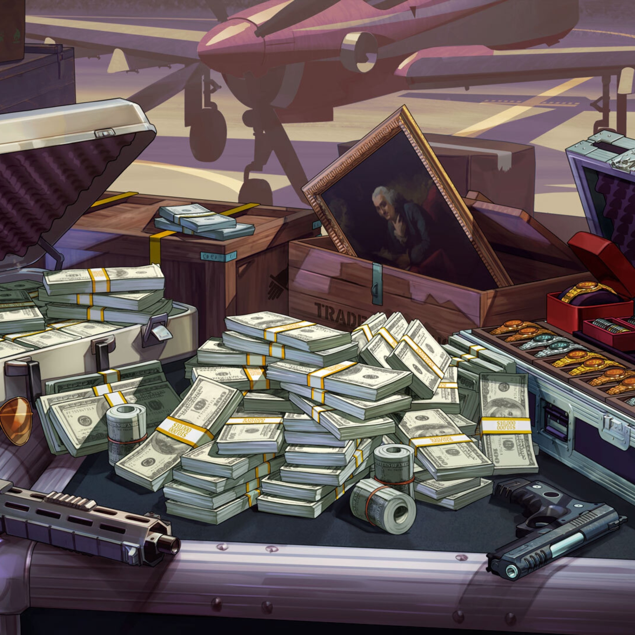 GTA Online Artwork of GTA$ featured in GTAV and GTA Online.