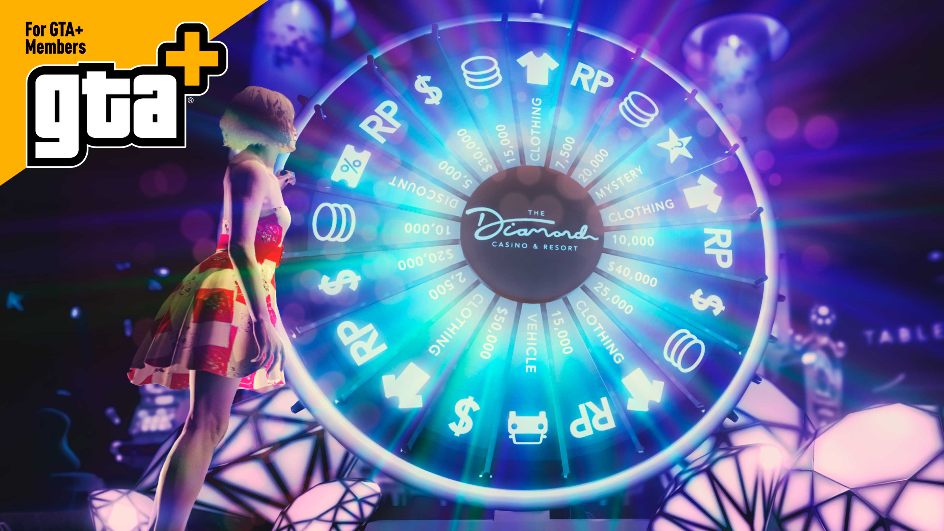 Lucky Wheel Promotional poster for Lucky Wheel in GTA Online.