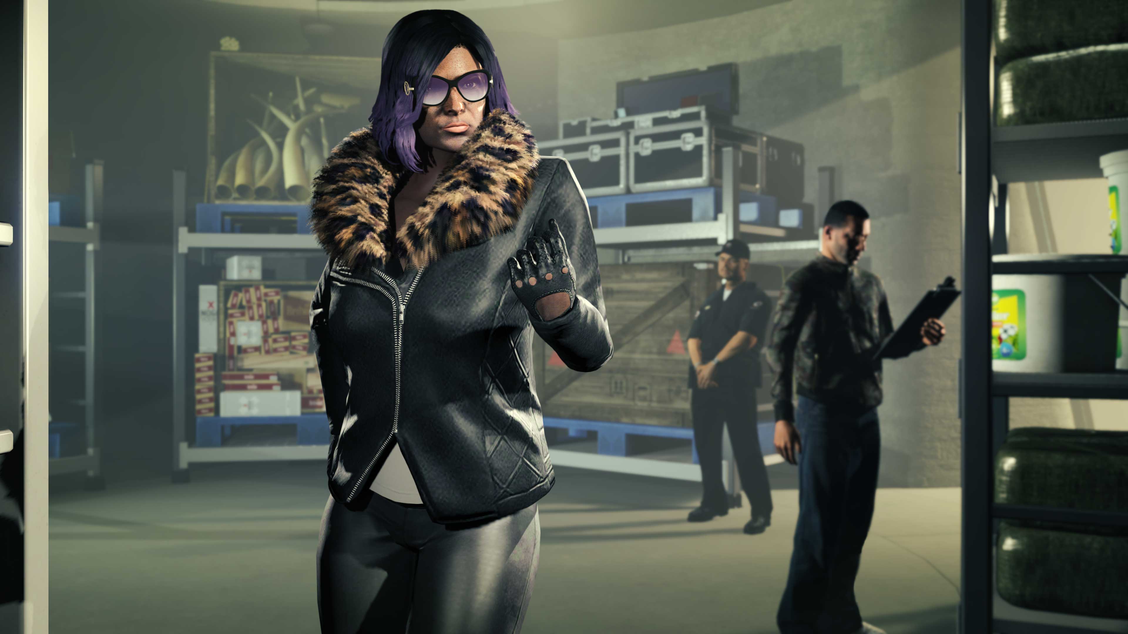 Nightclub Business Screenshot of a GTA Online character standing in a Nightclub Warehouse.