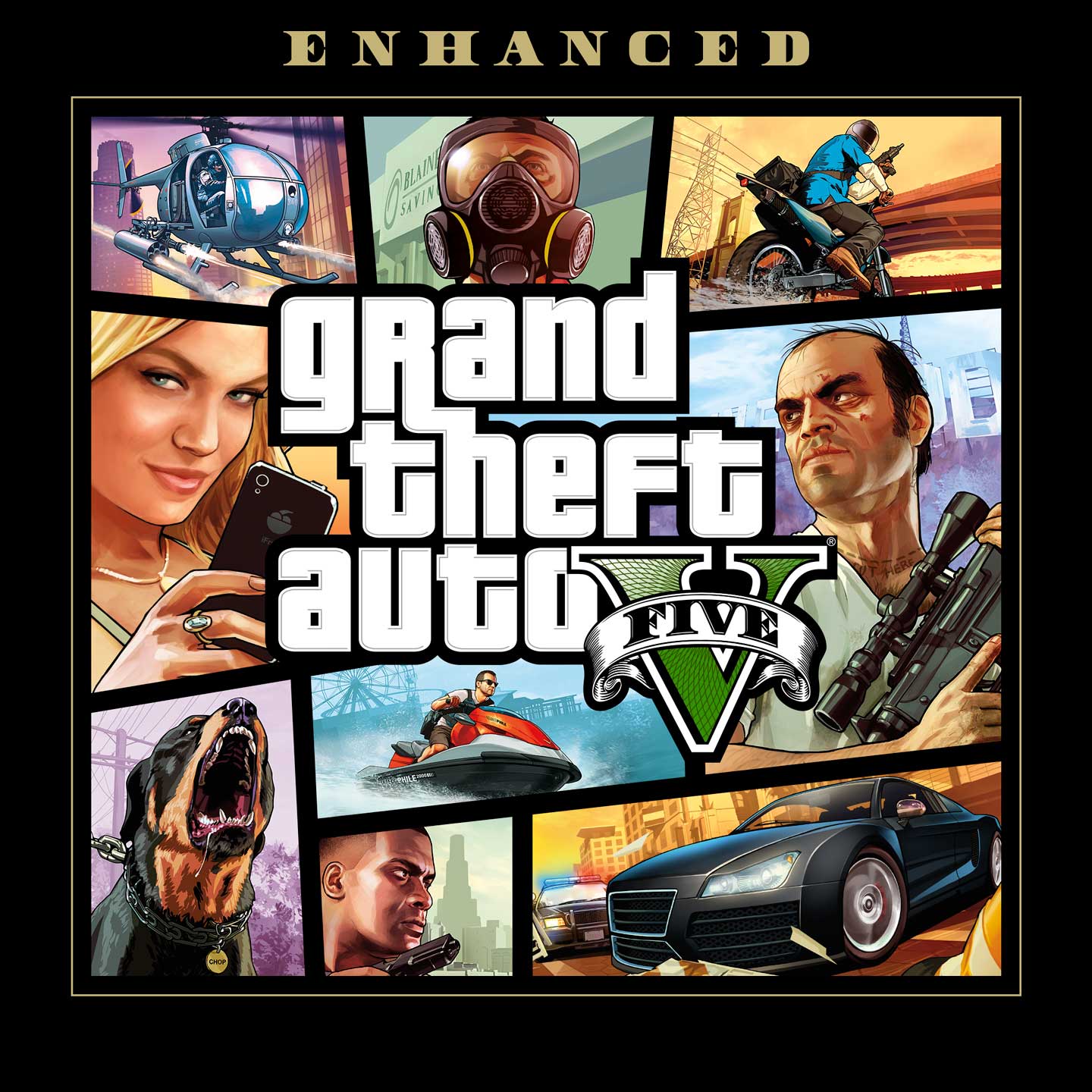 Artwork of Grand Theft Auto V Enhanced.