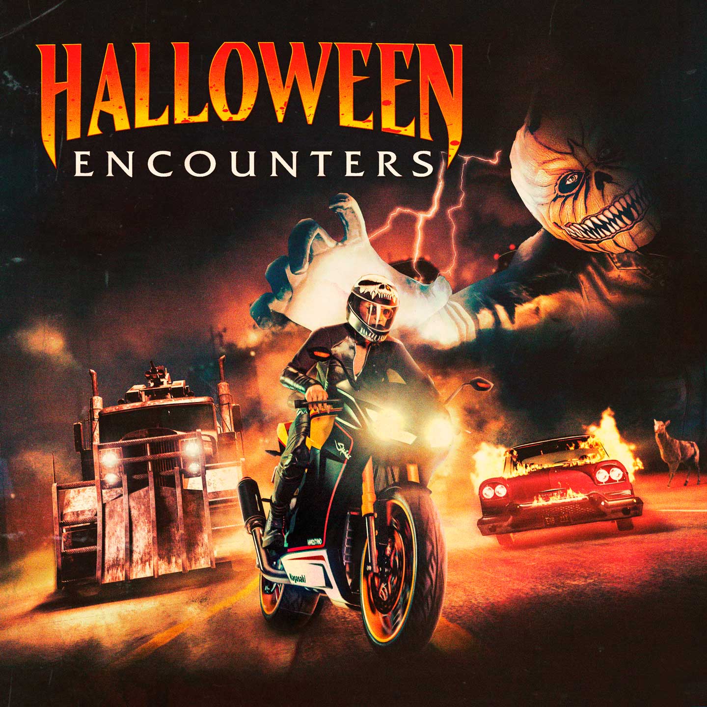 Promotional poster for Halloween in GTA Online.