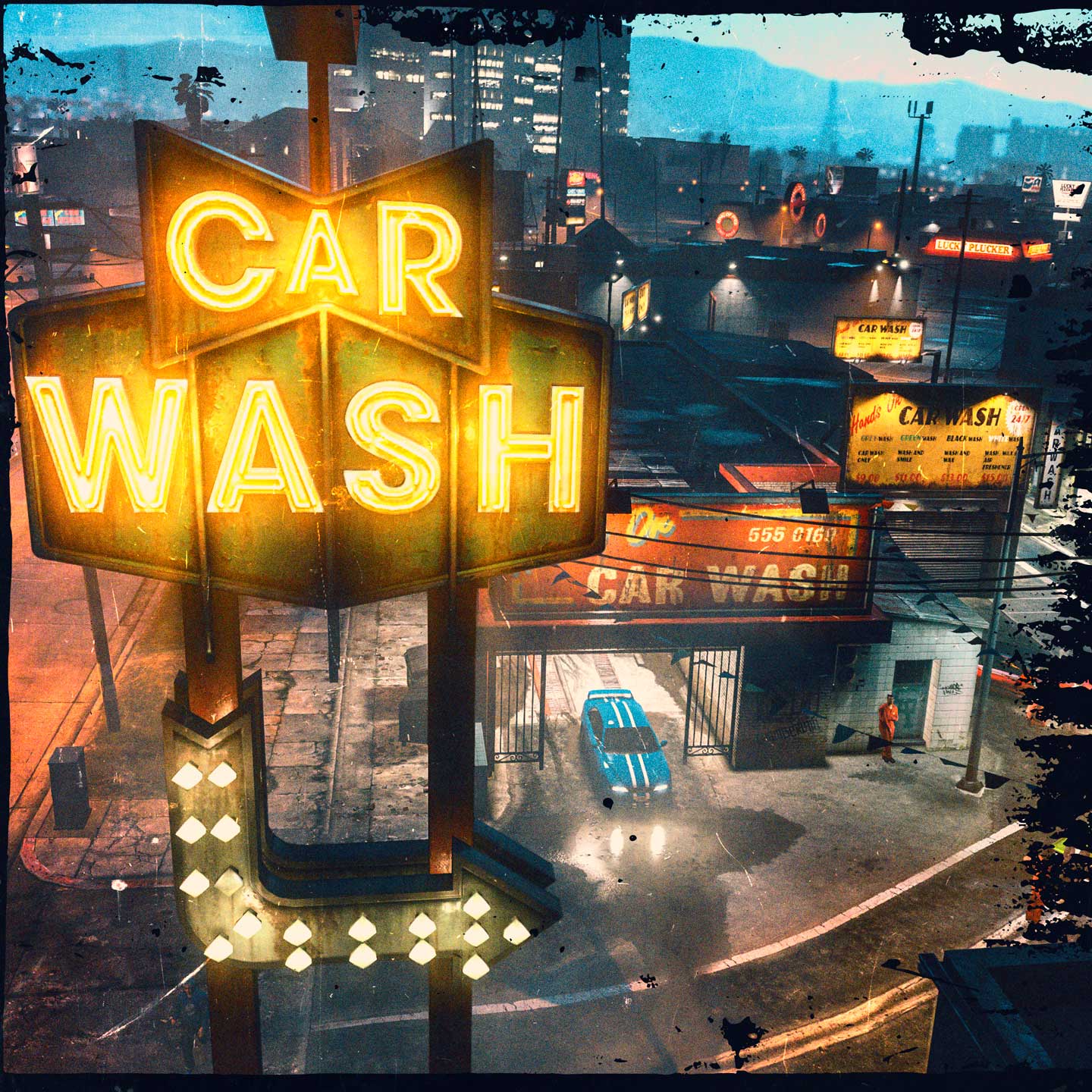 Screenshot of a Hands On Car Wash in GTA Online.