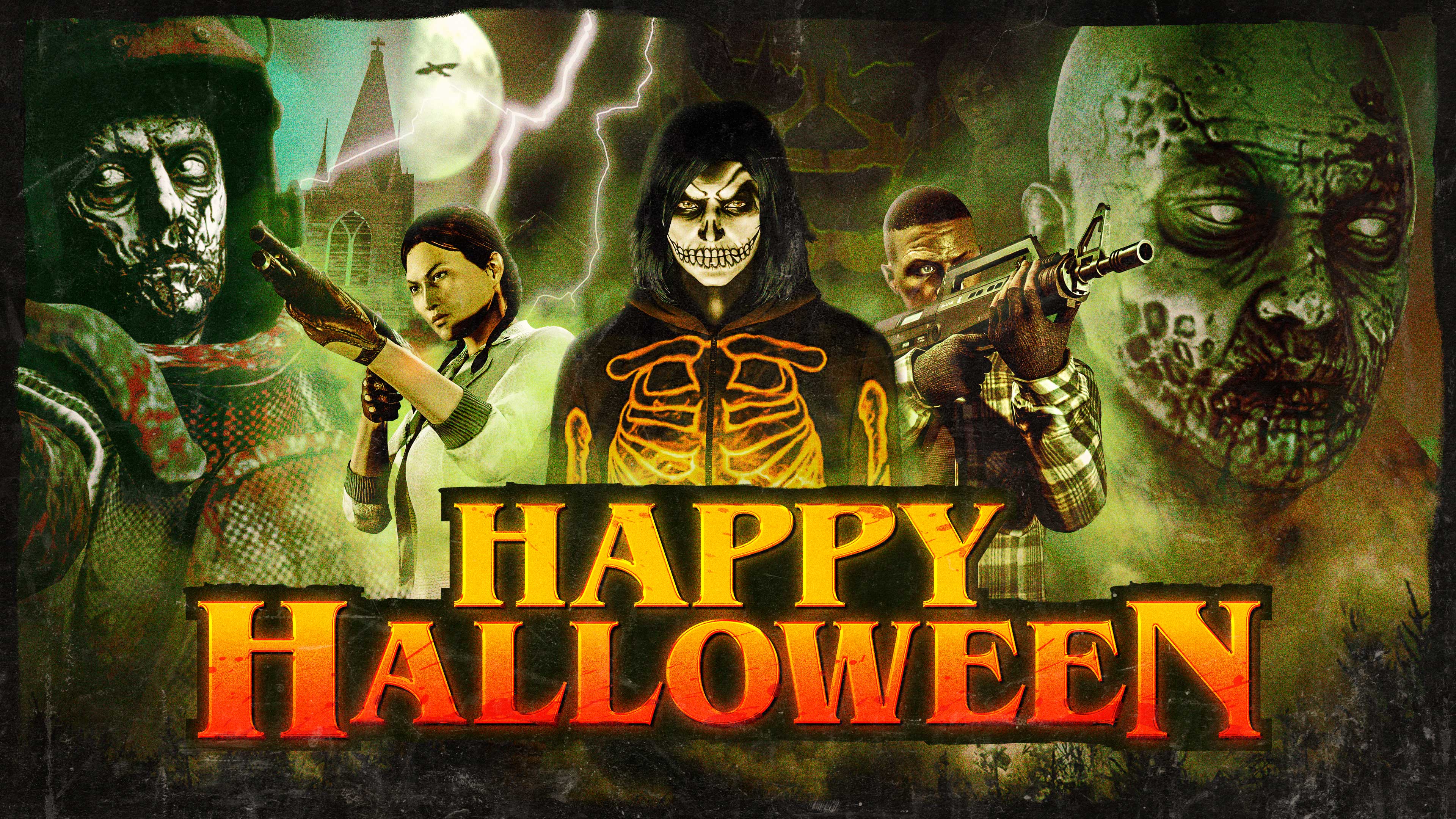 Promotional poster for Halloween in GTA Online.