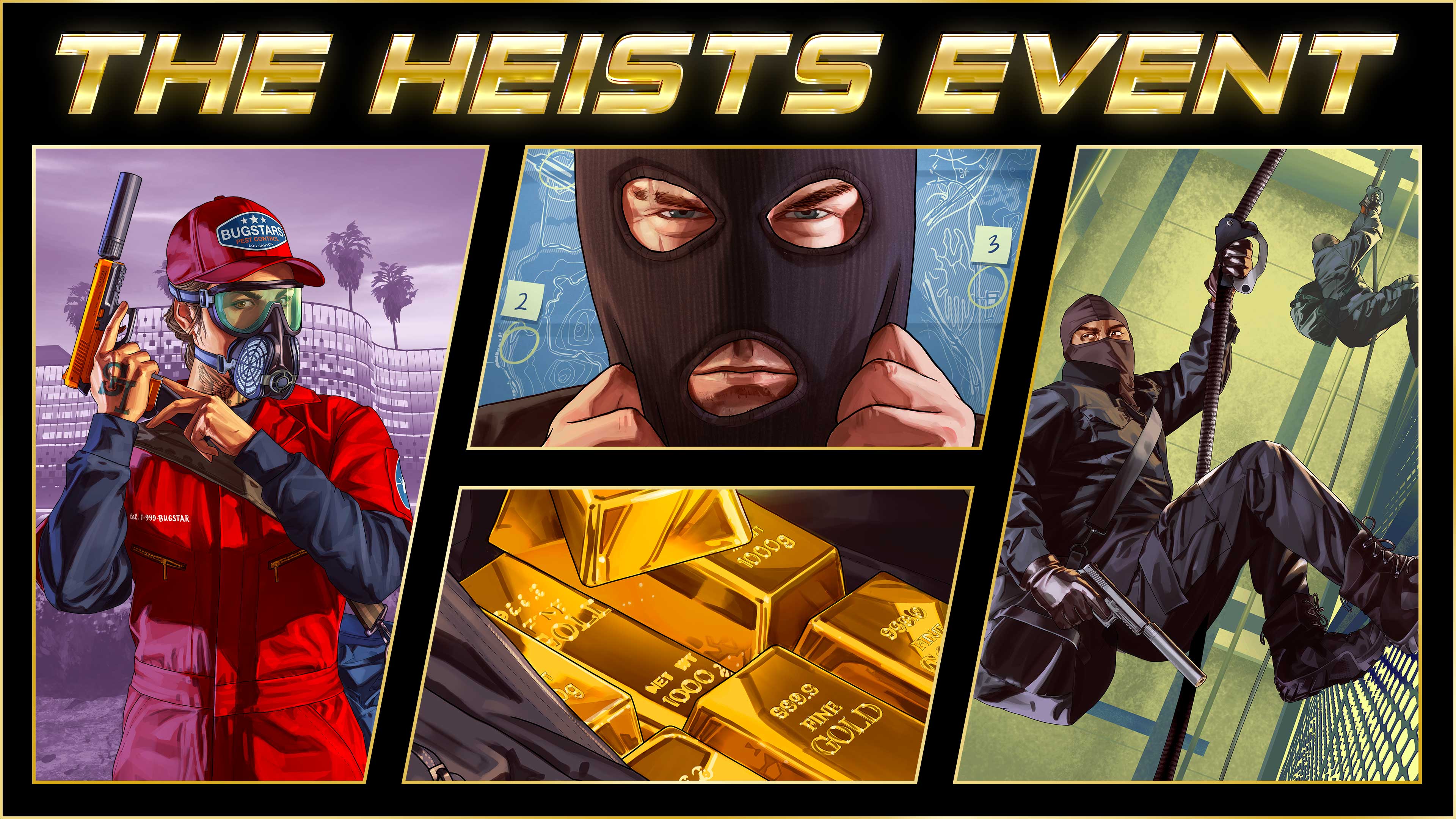 The Heists Event Artwork of The Heists Event in GTA Online.