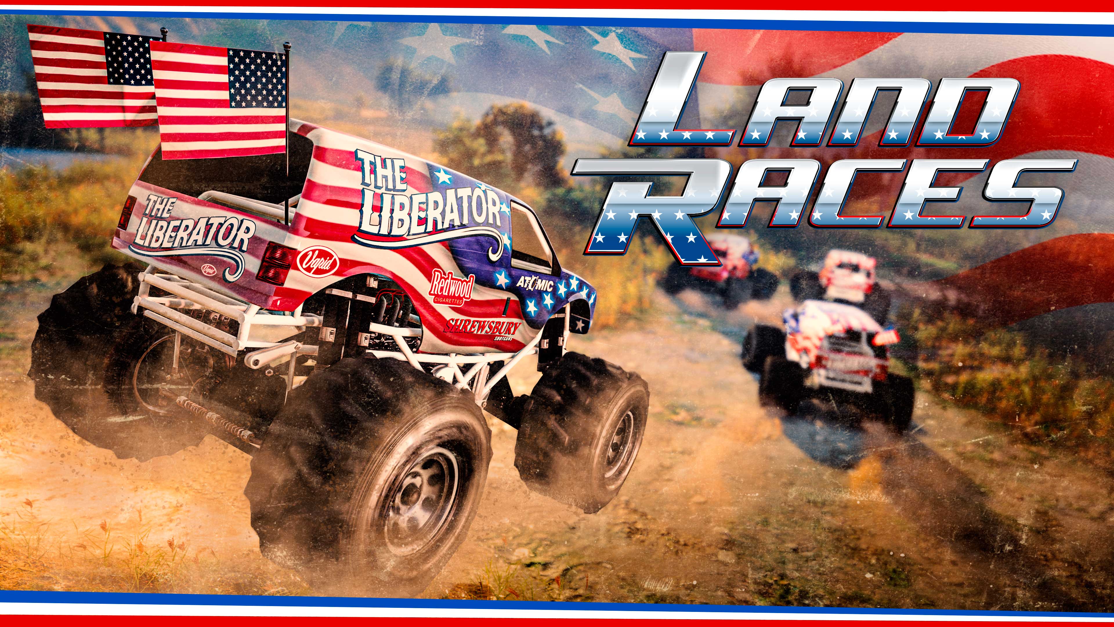 Promotional poster for Land Races in GTA Online.
