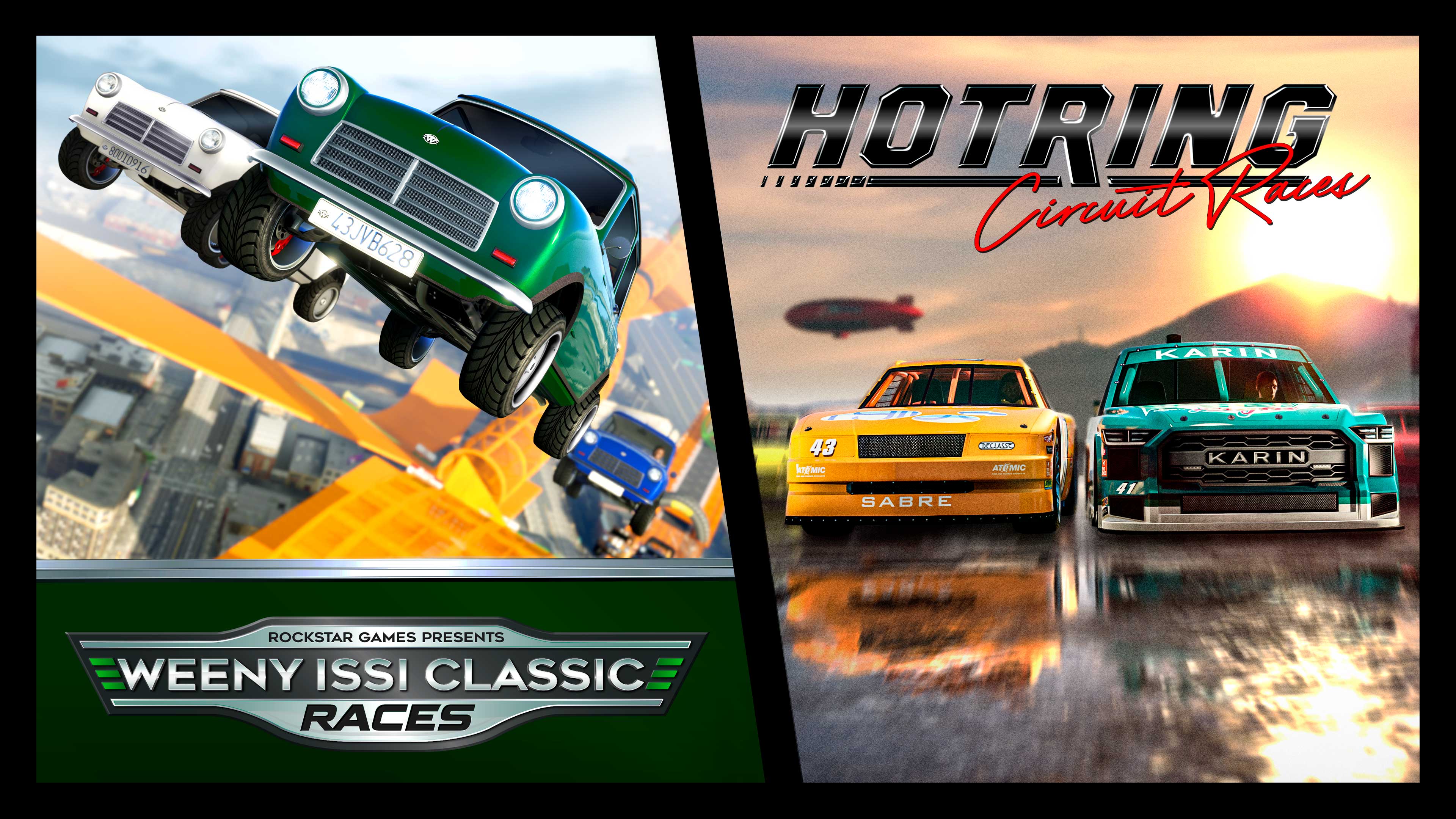 Weeny Issi Classic Races & Hotring Circuit Races Promotional poster for Weeny Issi Classic Races and Hotring Circuit Races in GTA Online.