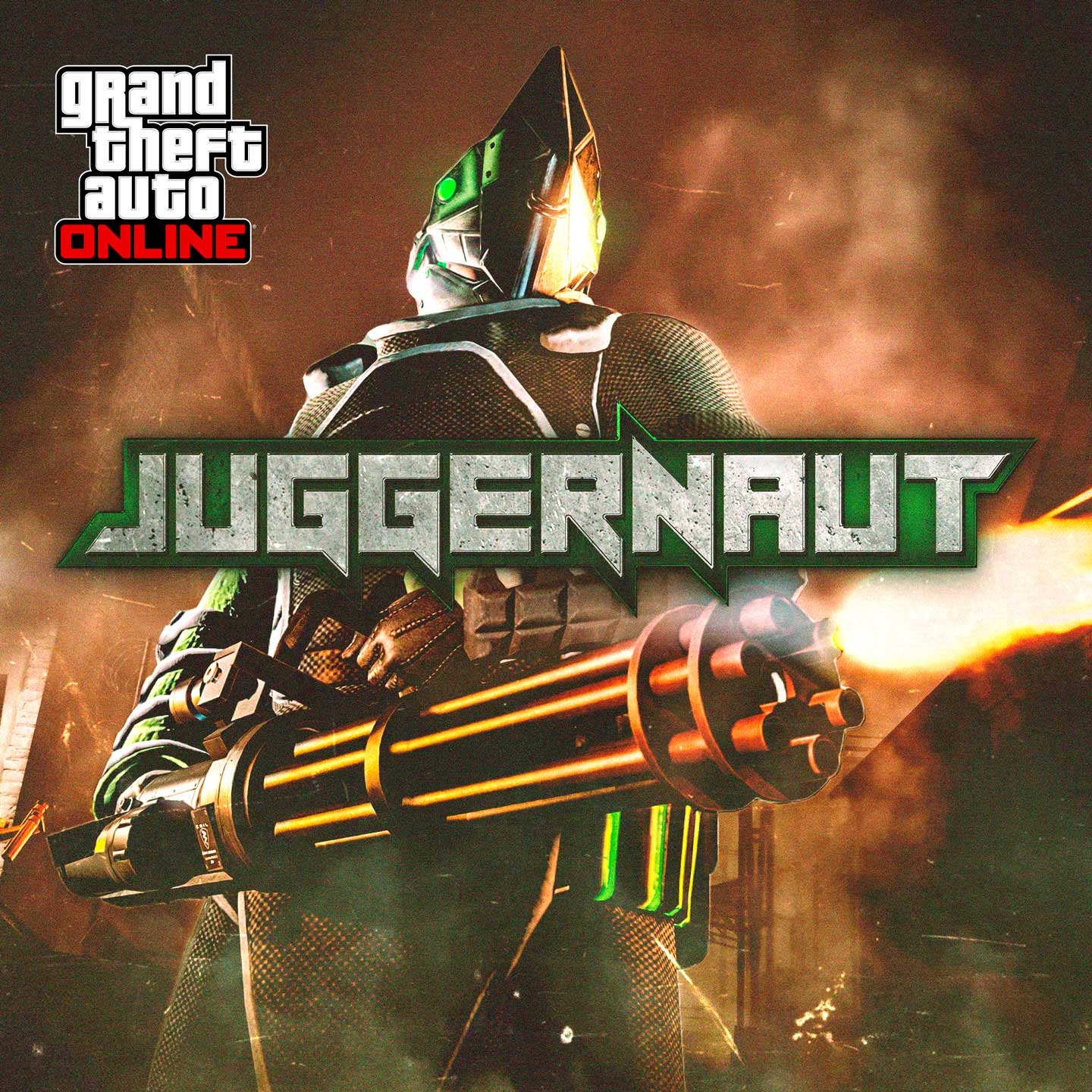 Juggernaut Adversary Mode Promotional poster for Juggernaut Adversary Mode in GTA Online.