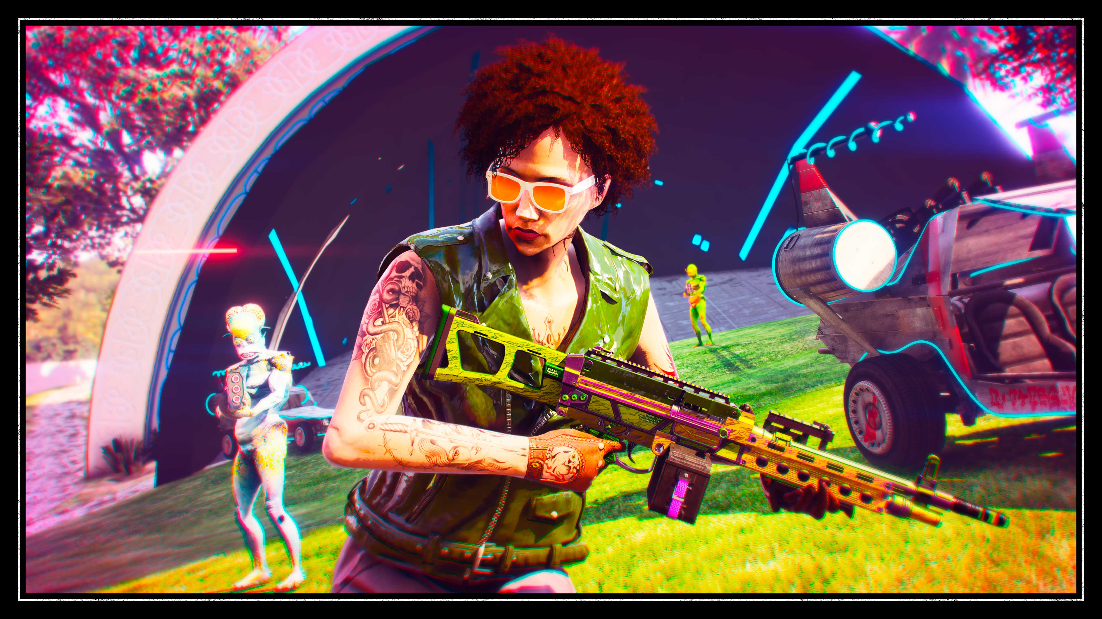 Screenshot of a GTA Online character during a Job.