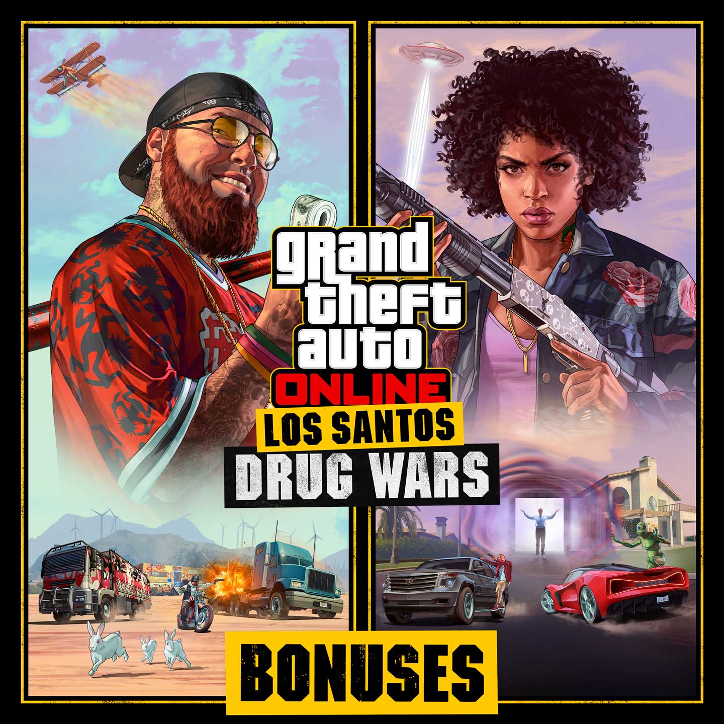 Drug Wars Bonuses Artwork for Drug Wars Bonuses in GTA Online.