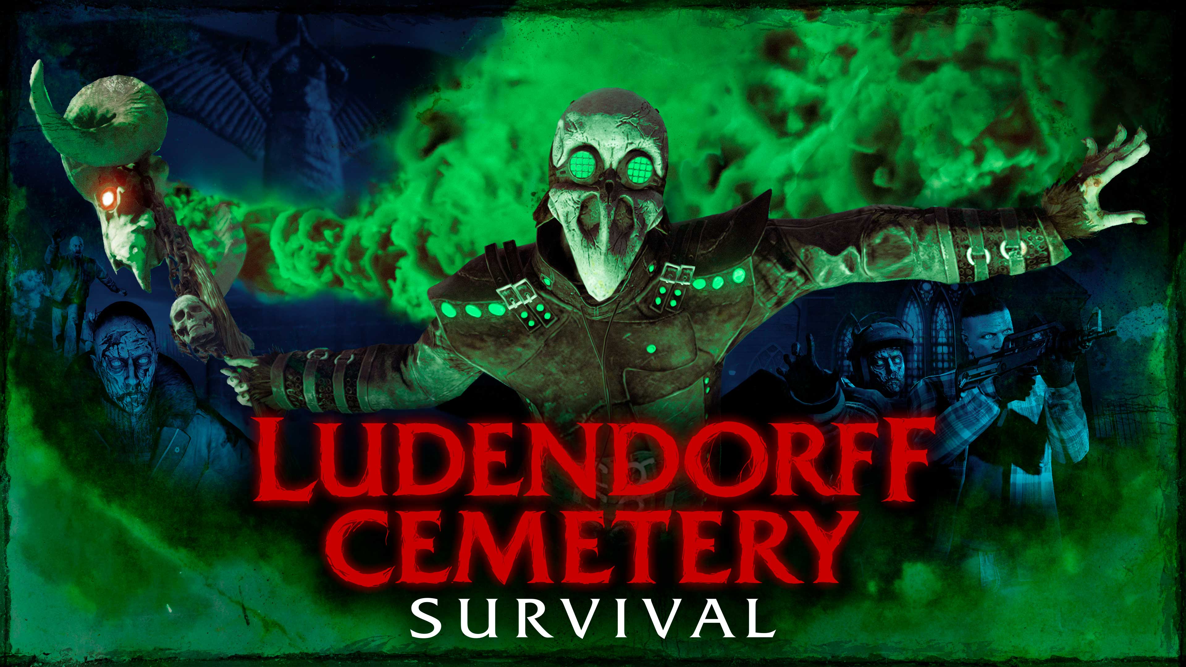 Promotional poster for Ludendorff Cemetery Survival in GTA Online.
