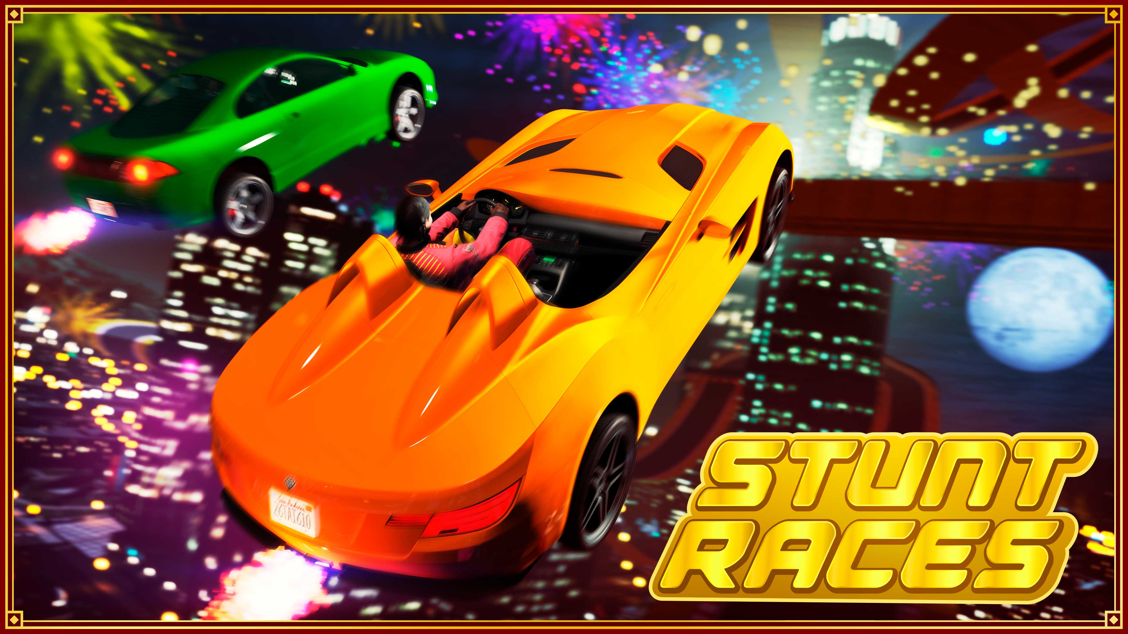 Lunar New Year Stunt Race Promotional poster for Lunar New Year Stunt Races in GTA Online.