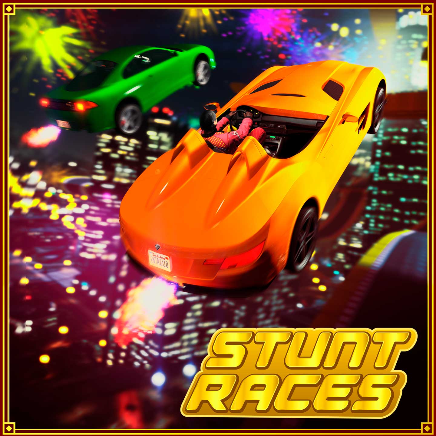 Lunar New Year Stunt Race Promotional poster for Lunar New Year Stunt Races in GTA Online.