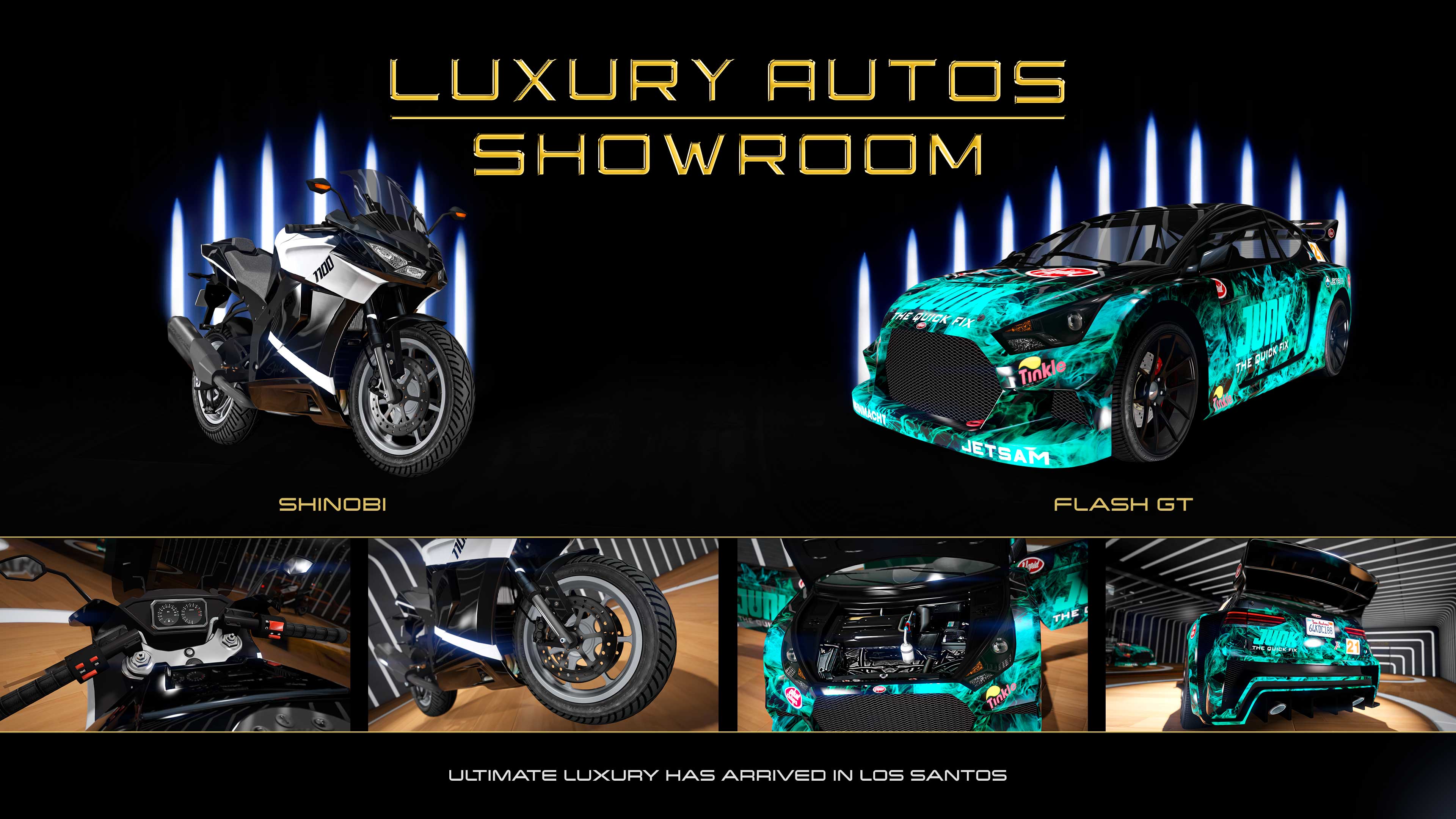 Promotional screenshot of Luxury Autos Showroom.