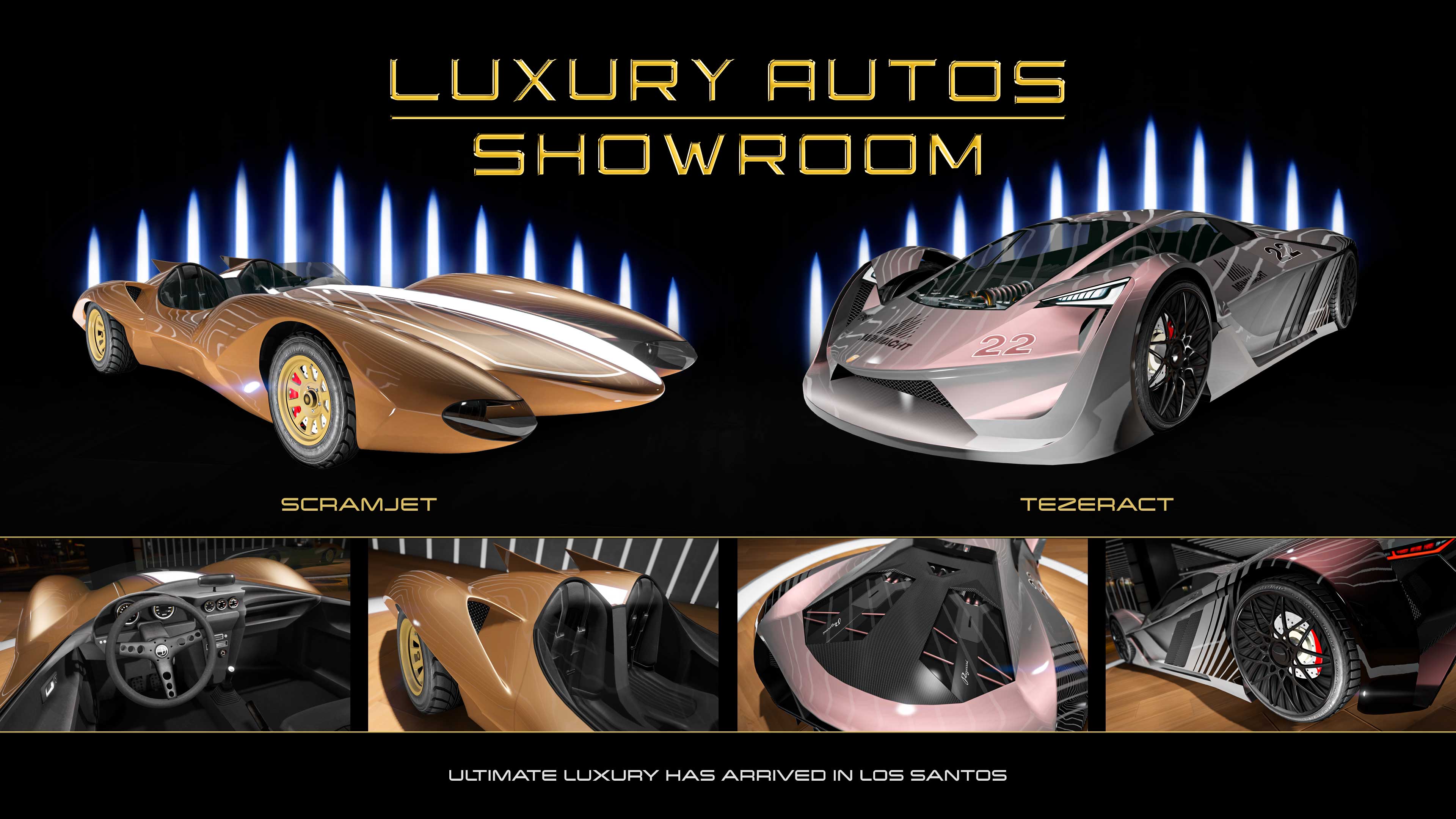 Promotional screenshot of Luxury Autos Showroom.