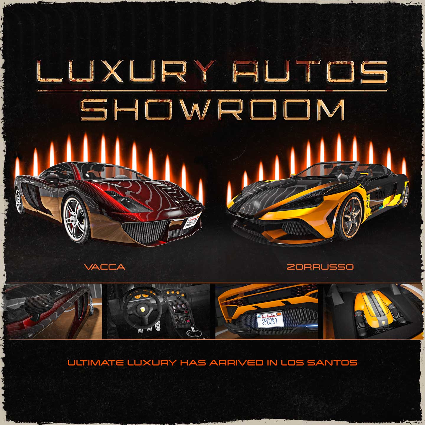 Promotional screenshot of Luxury Autos Showroom.