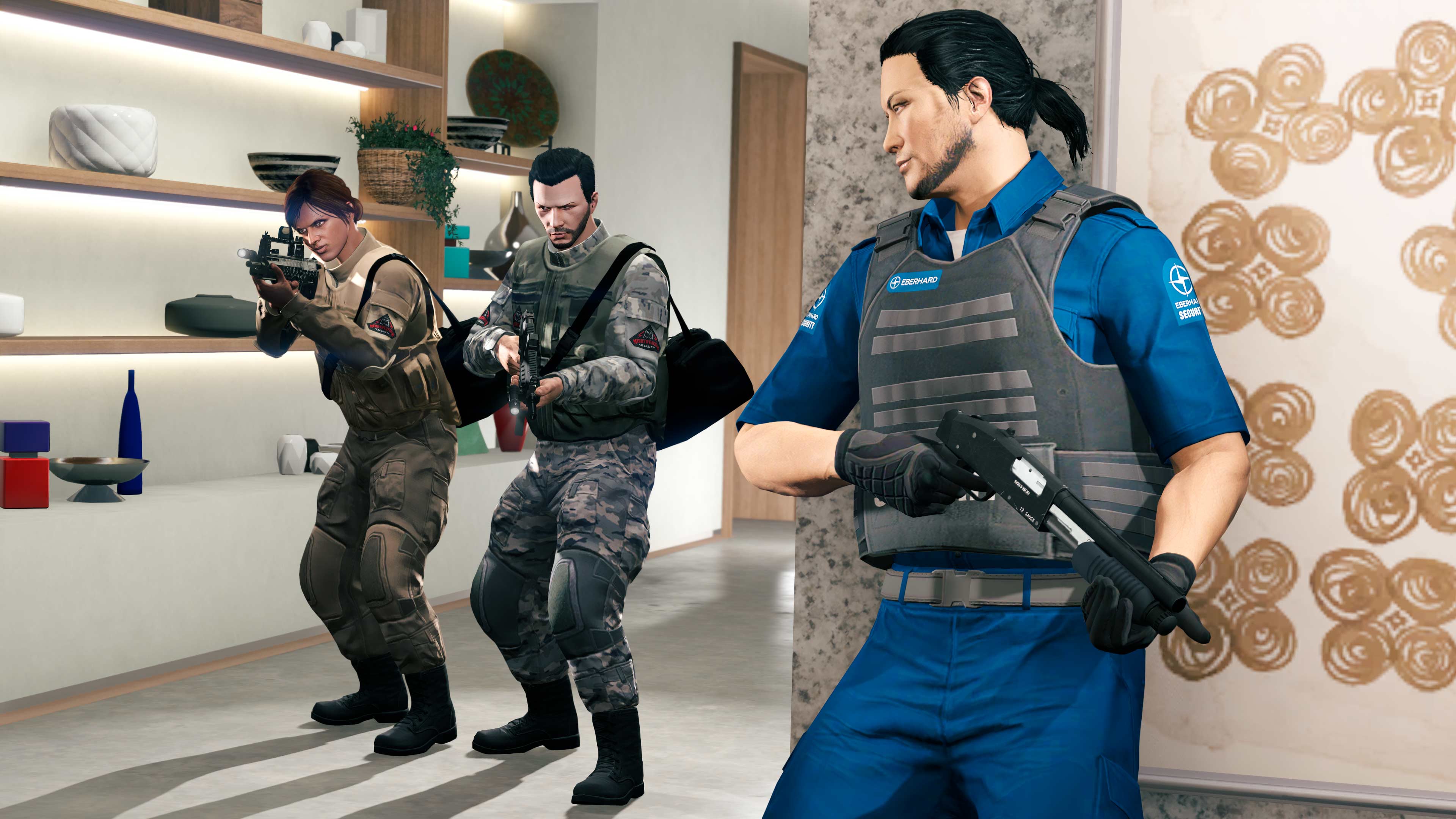 Promotional poster for Mansion Raid Adversary Mode in GTA Online.