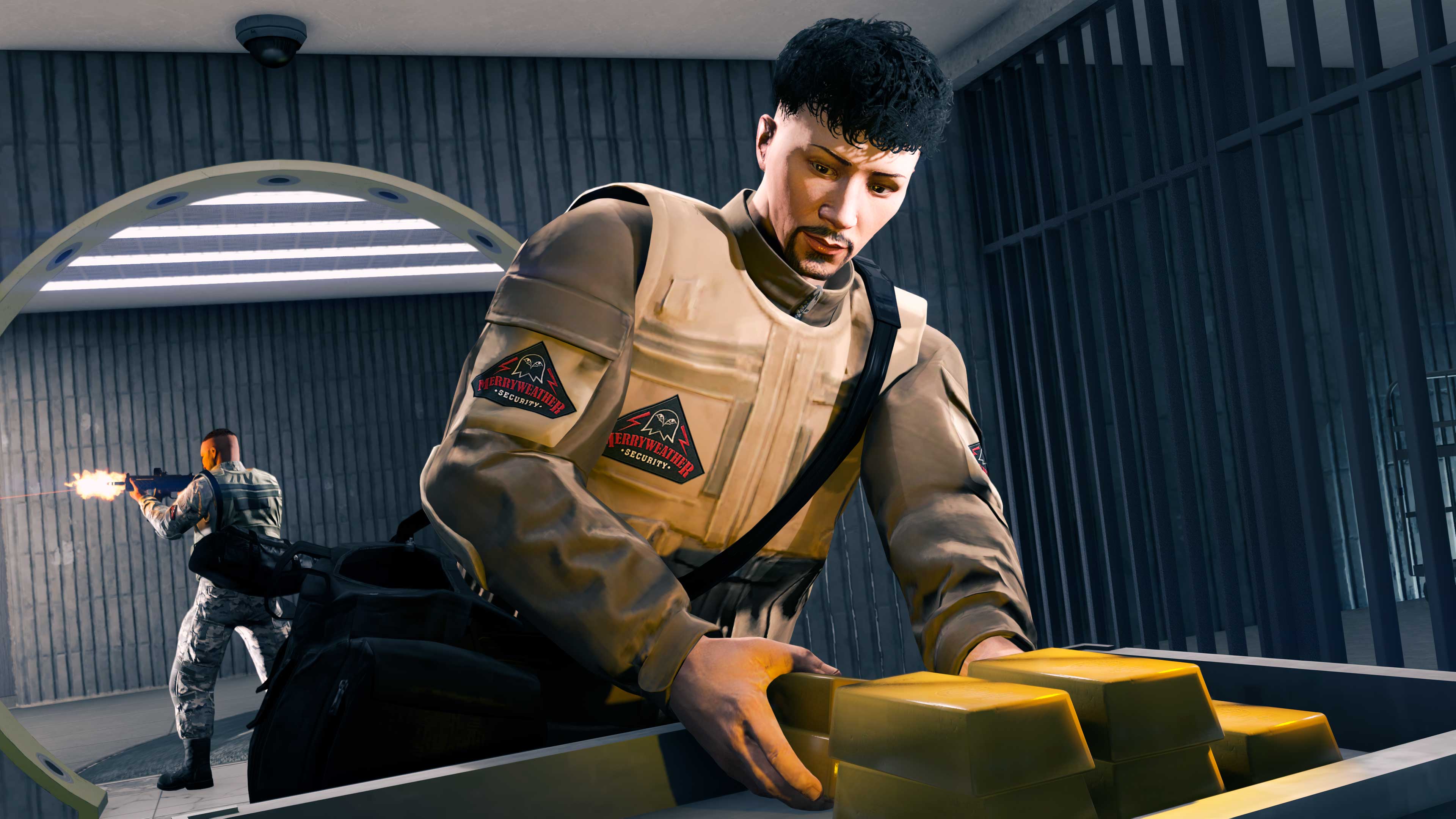 Promotional poster for Mansion Raid Adversary Mode in GTA Online.