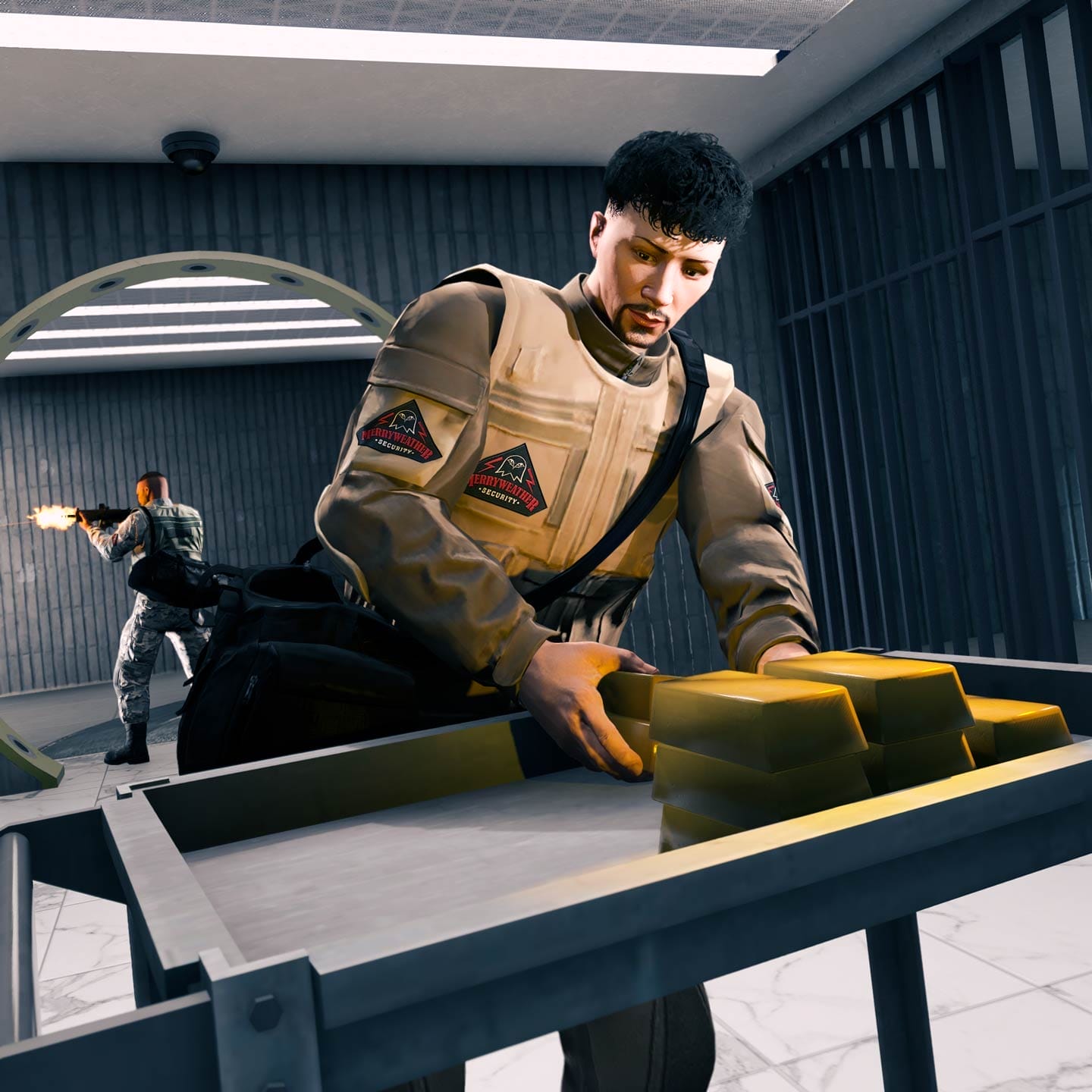 Promotional poster for Mansion Raid Adversary Mode in GTA Online.