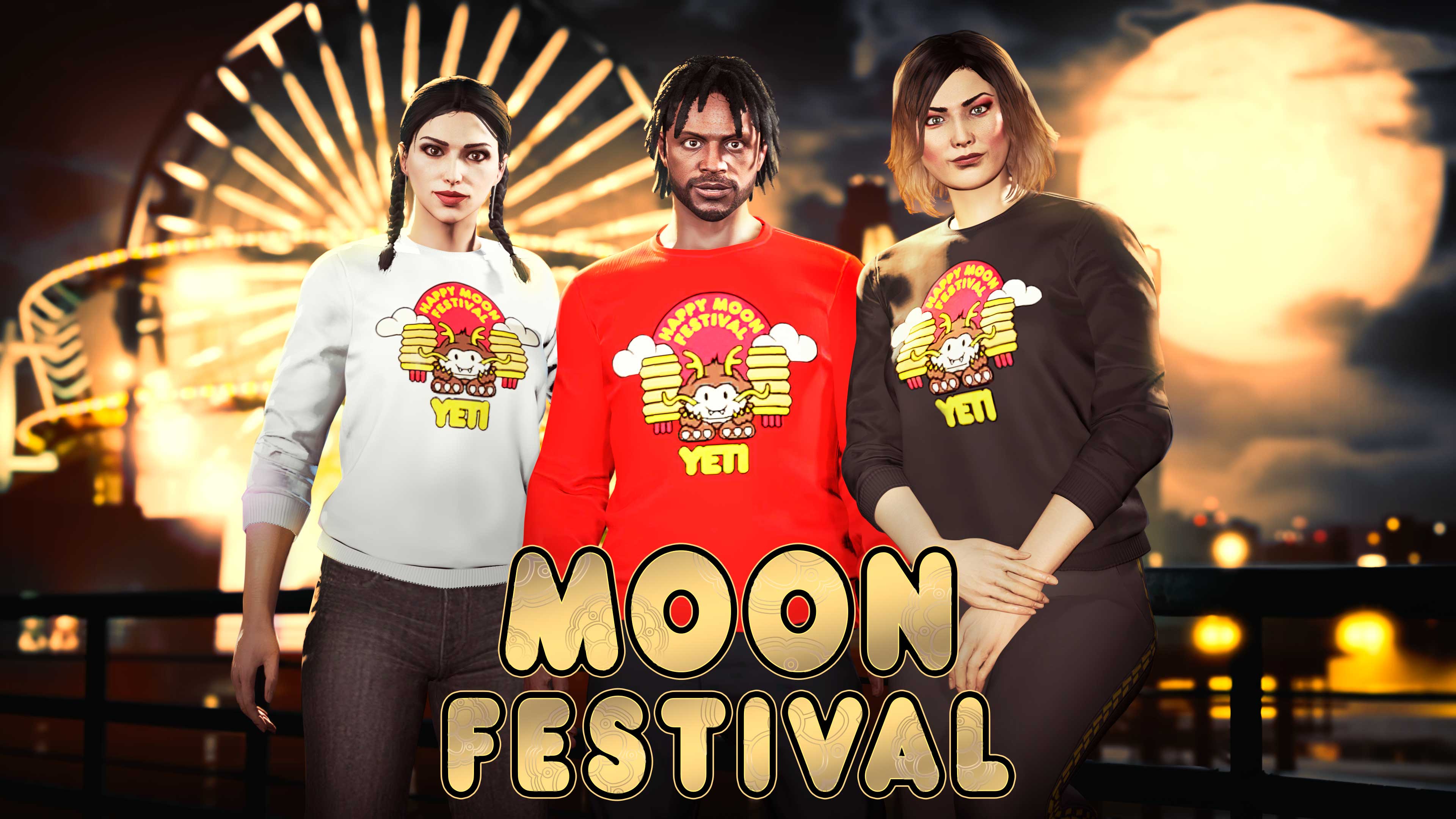 Promotional picture for Moon Festival in GTA Online.