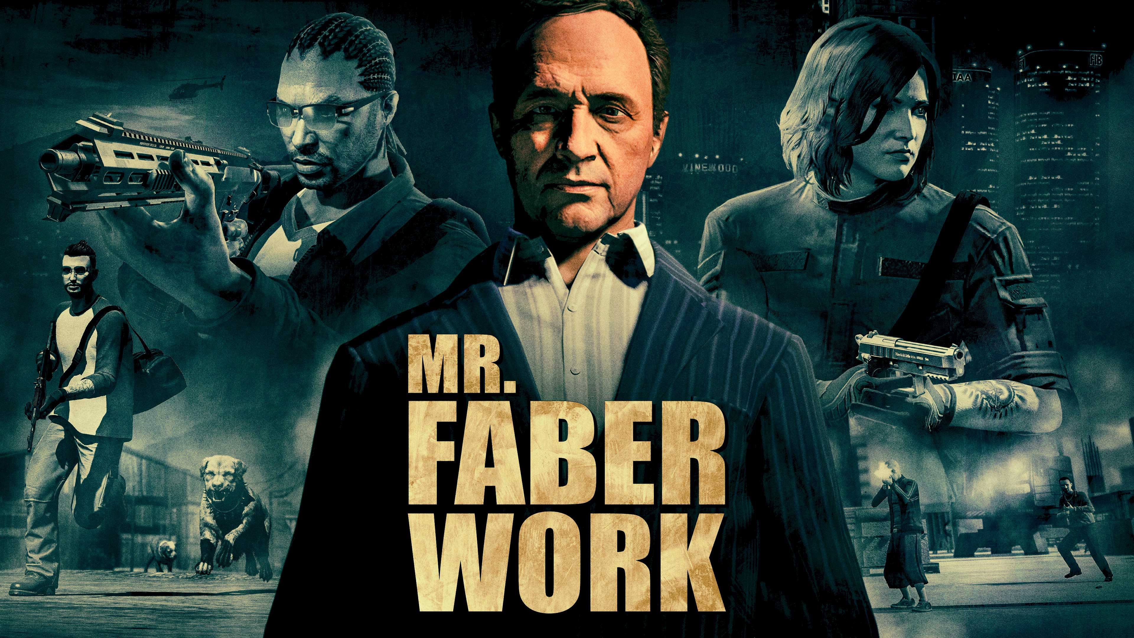 Mr. Faber Work Promotional poster for Mr. Faber Work in GTA Online.