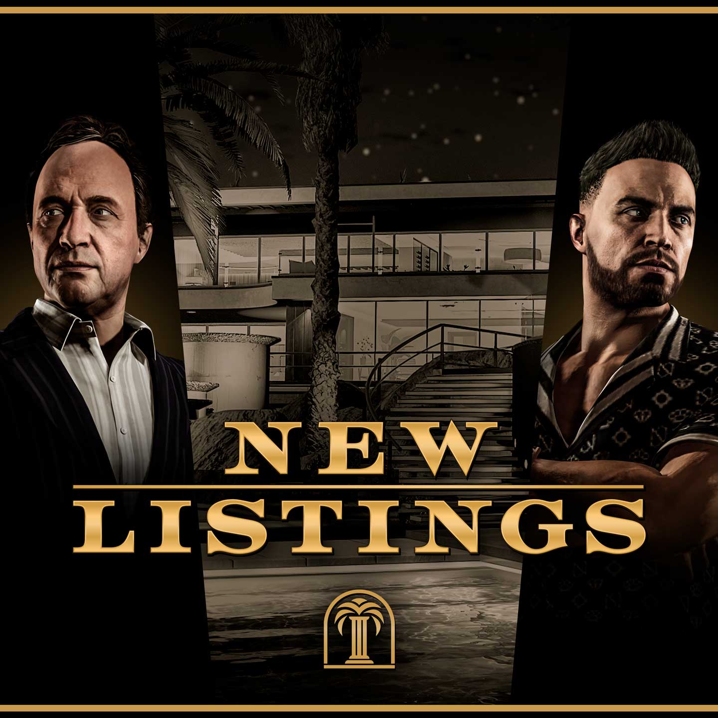 Promotional poster for New Listings Missions in GTA Online.