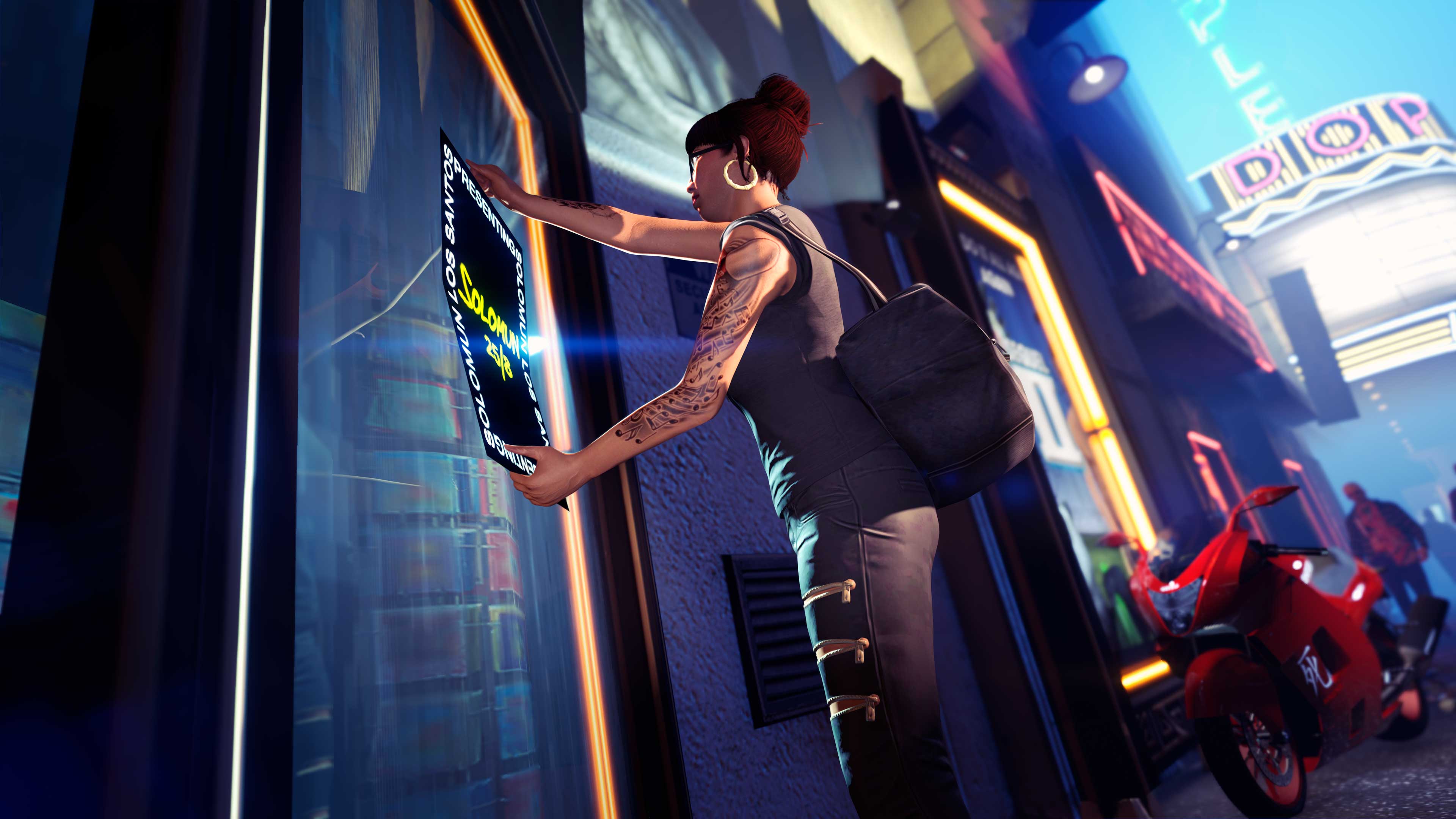 Nightclub Management Mission Screenshot of a GTA Online character during a Nightclub Management Mission.