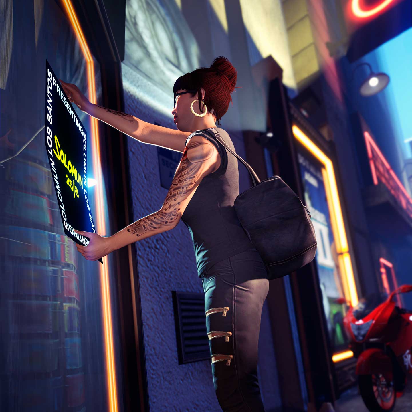 Nightclub Management Mission Screenshot of a GTA Online character during a Nightclub Management Mission.