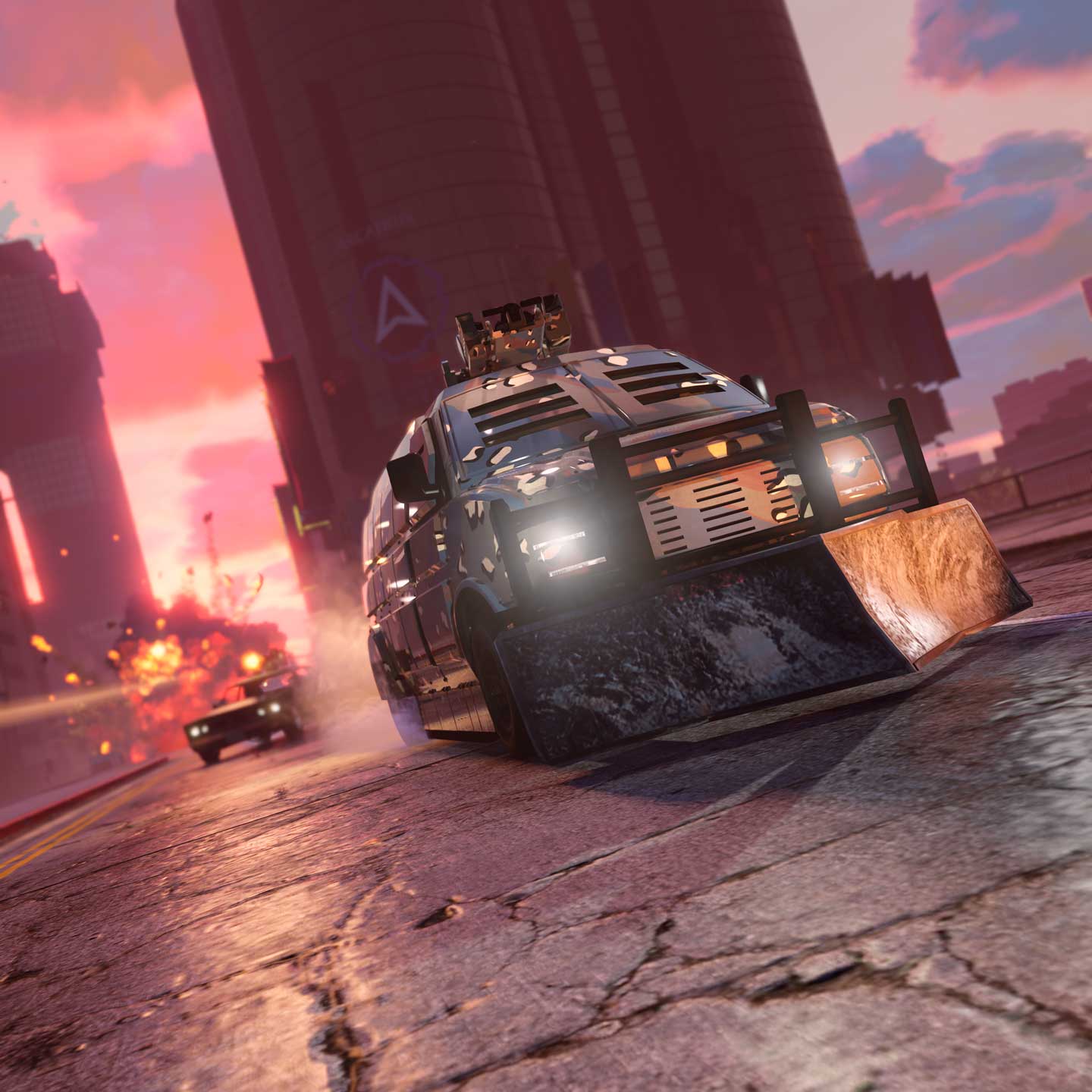 Screenshot of two cars during a Nightclub Sell Mission in GTA Online.