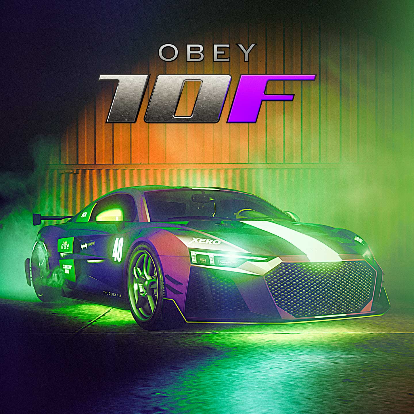 Poster for an Obey 10F vehicle.