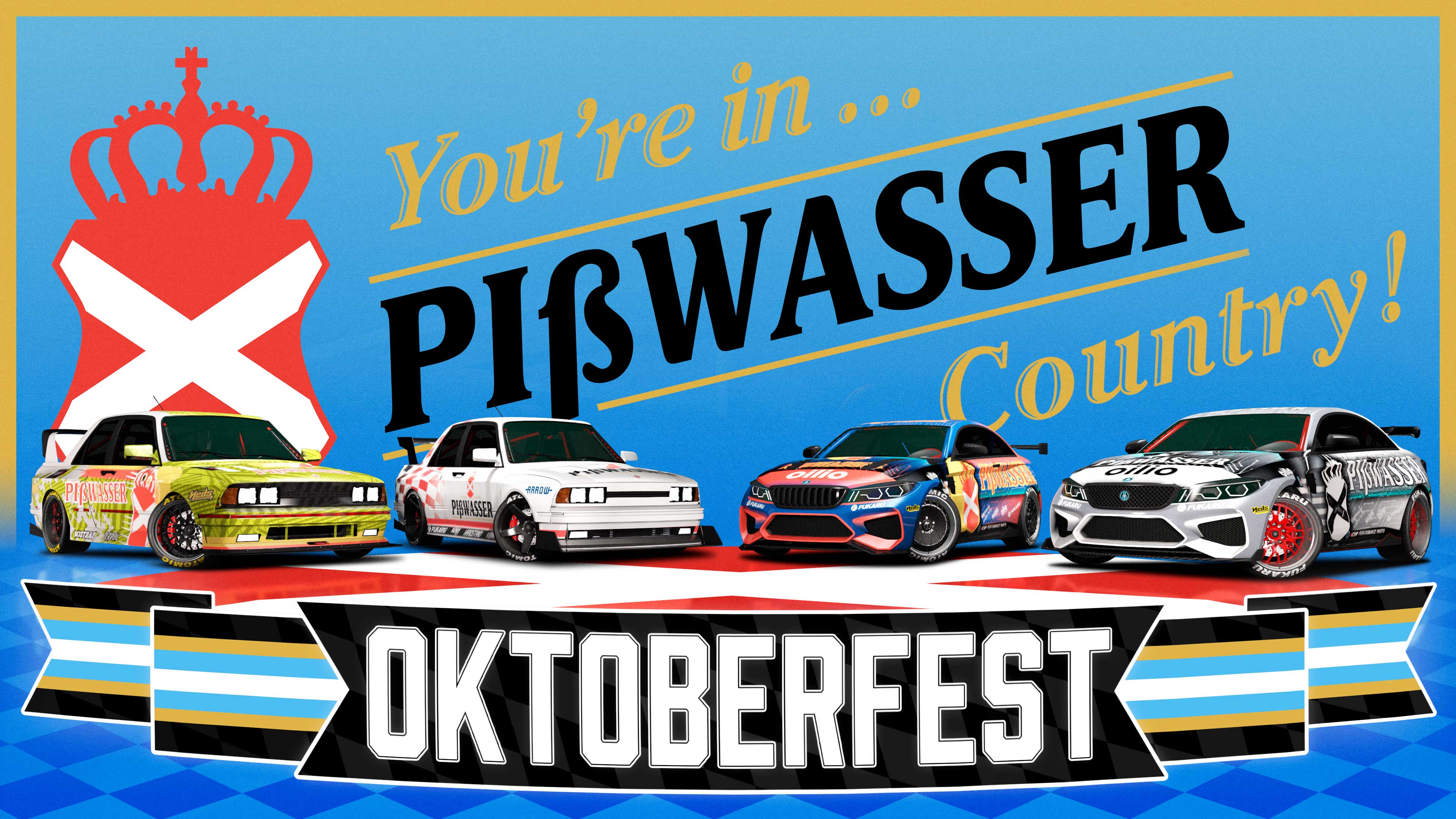 Pißwasser Oktoberfest Promotional poster for Pißwasser Oktoberfest in GTA Online.