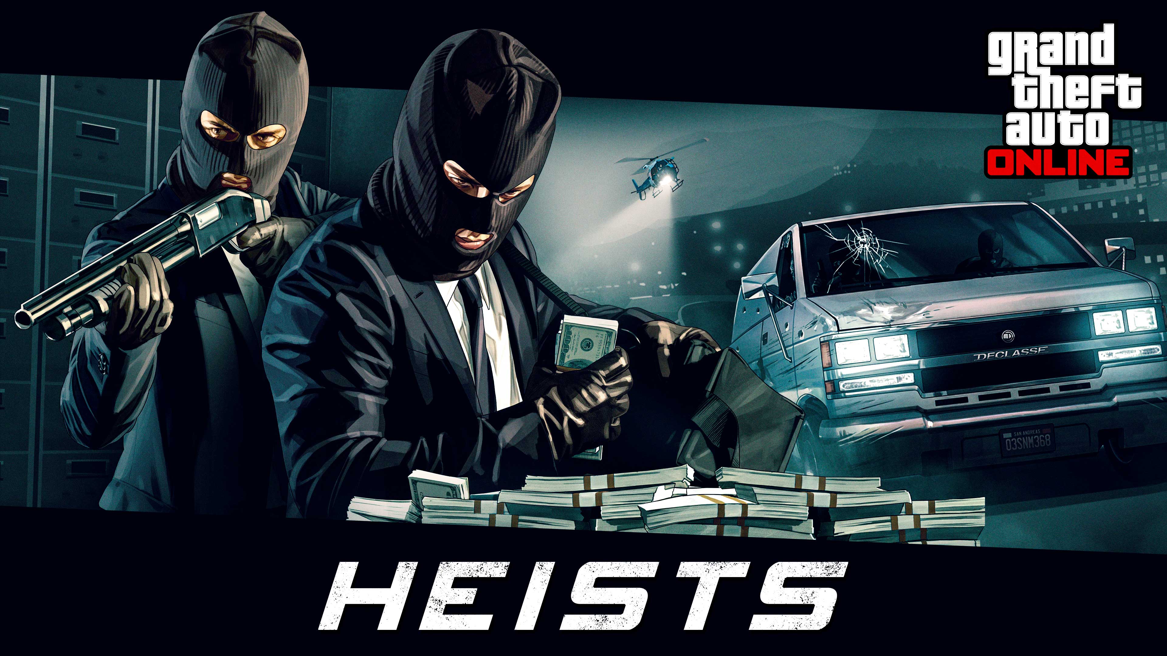 Original Heists Promotional poster for Original Heists in GTA Online.