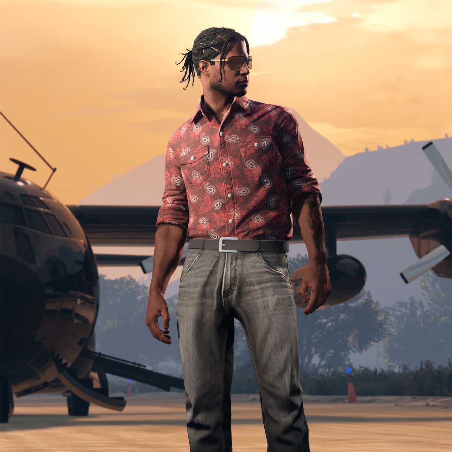 Oscar Guzman Flies Again Screenshot of a GTA Online character with Oscar Guzman Flies Again accessories.