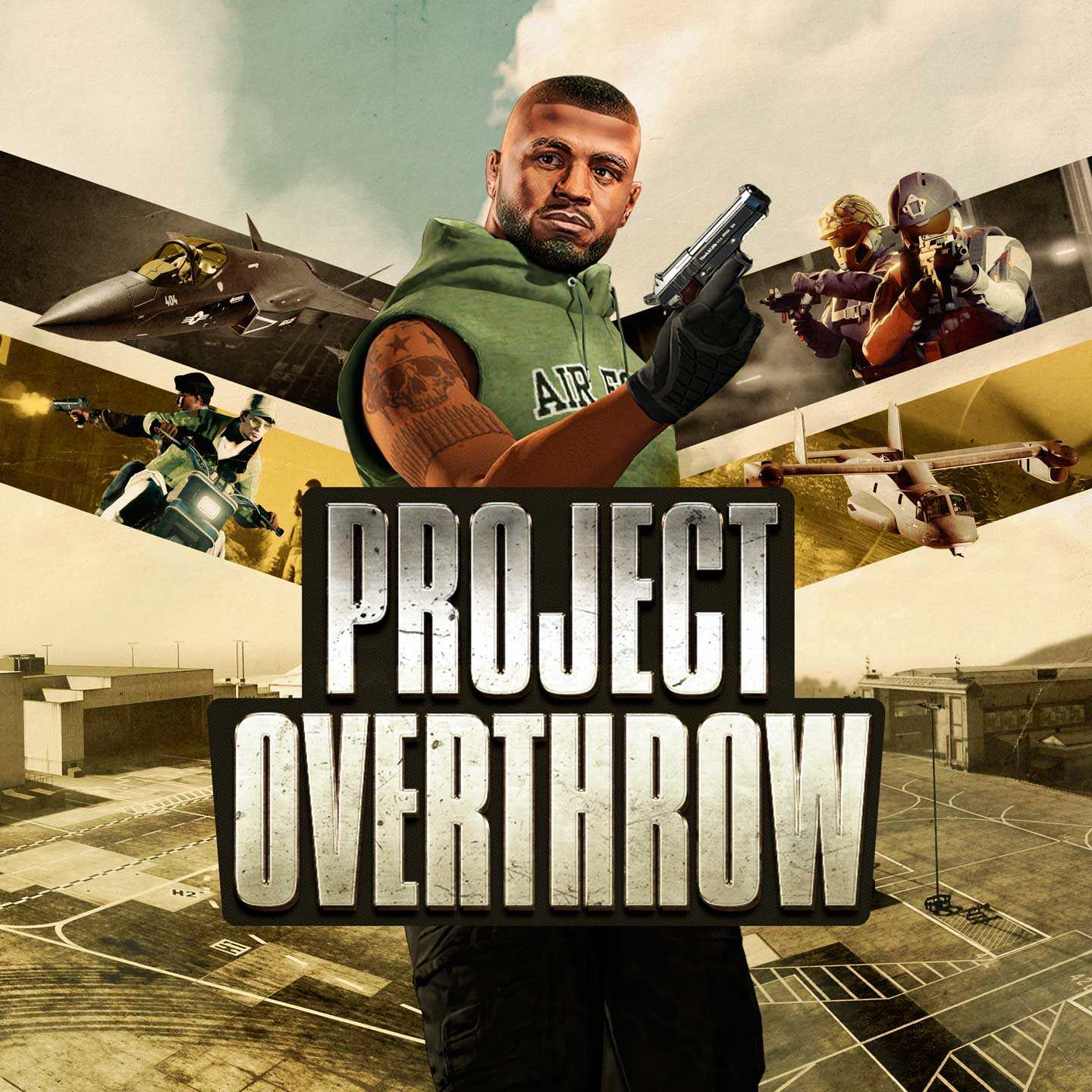 Project Overthrow Poster for Project Overthrow Missions in GTAA Online.