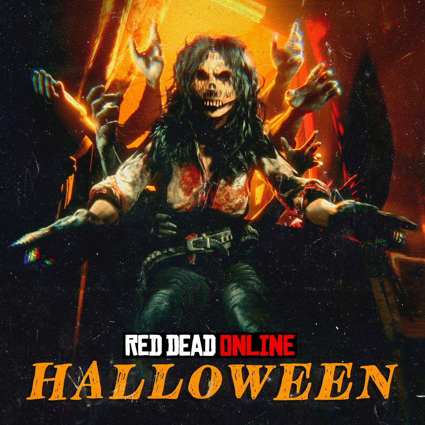Artwork of Halloween Event in Red Dead Online.