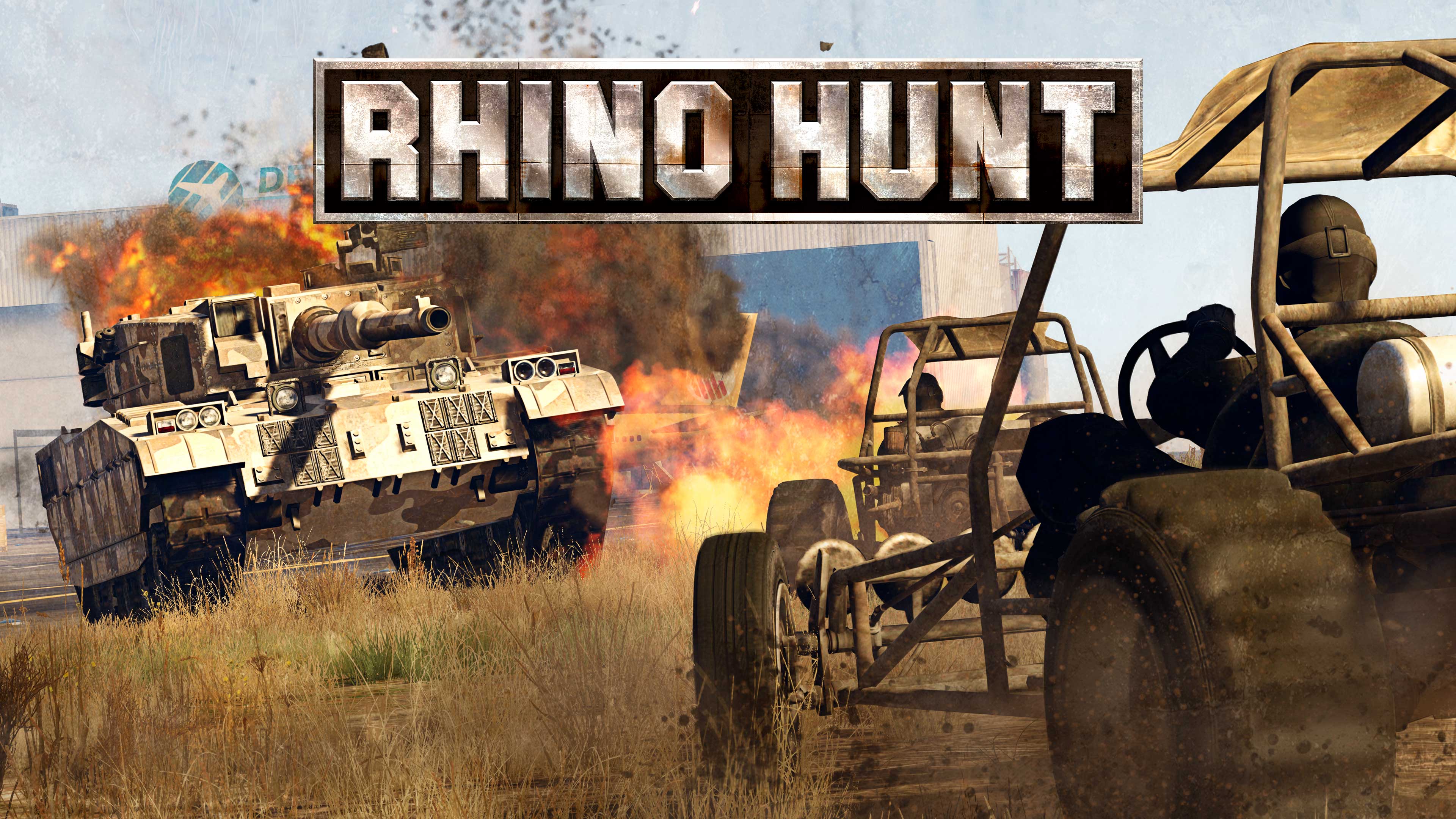 Promotional poster for Rhino Hunt Adversary Mode in GTA Online.