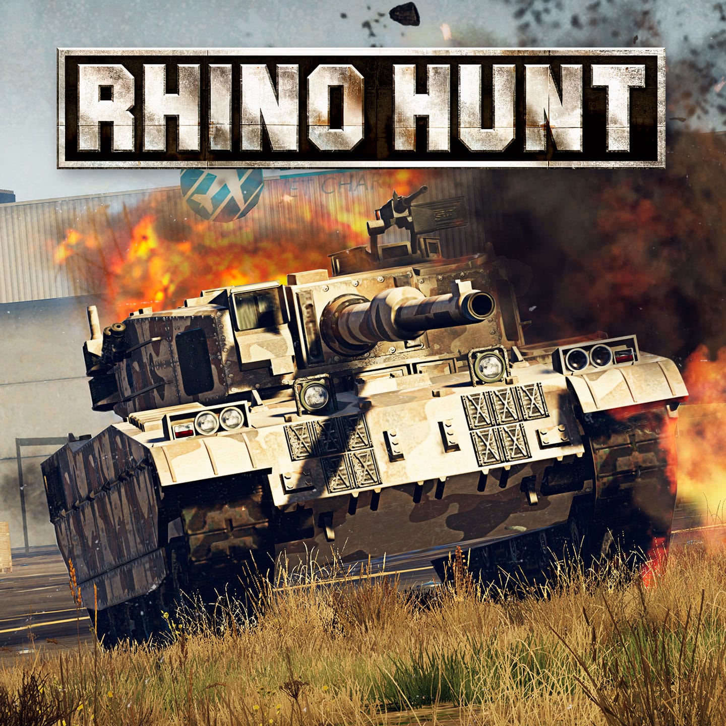 Promotional poster for Rhino Hunt Adversary Mode in GTA Online.