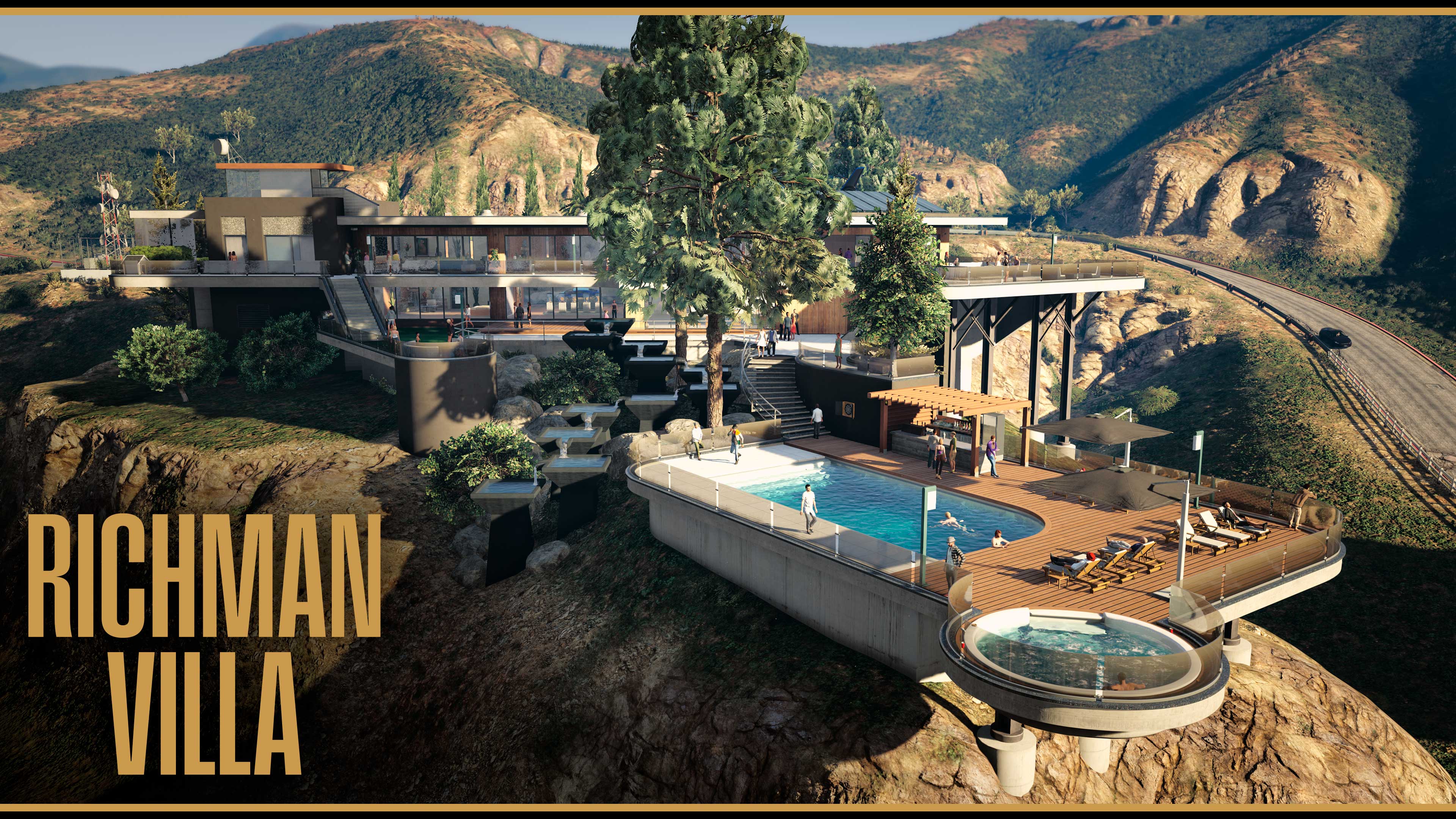 Screenshot of a Prix Luxury Real Estate Mansion in GTA Online.