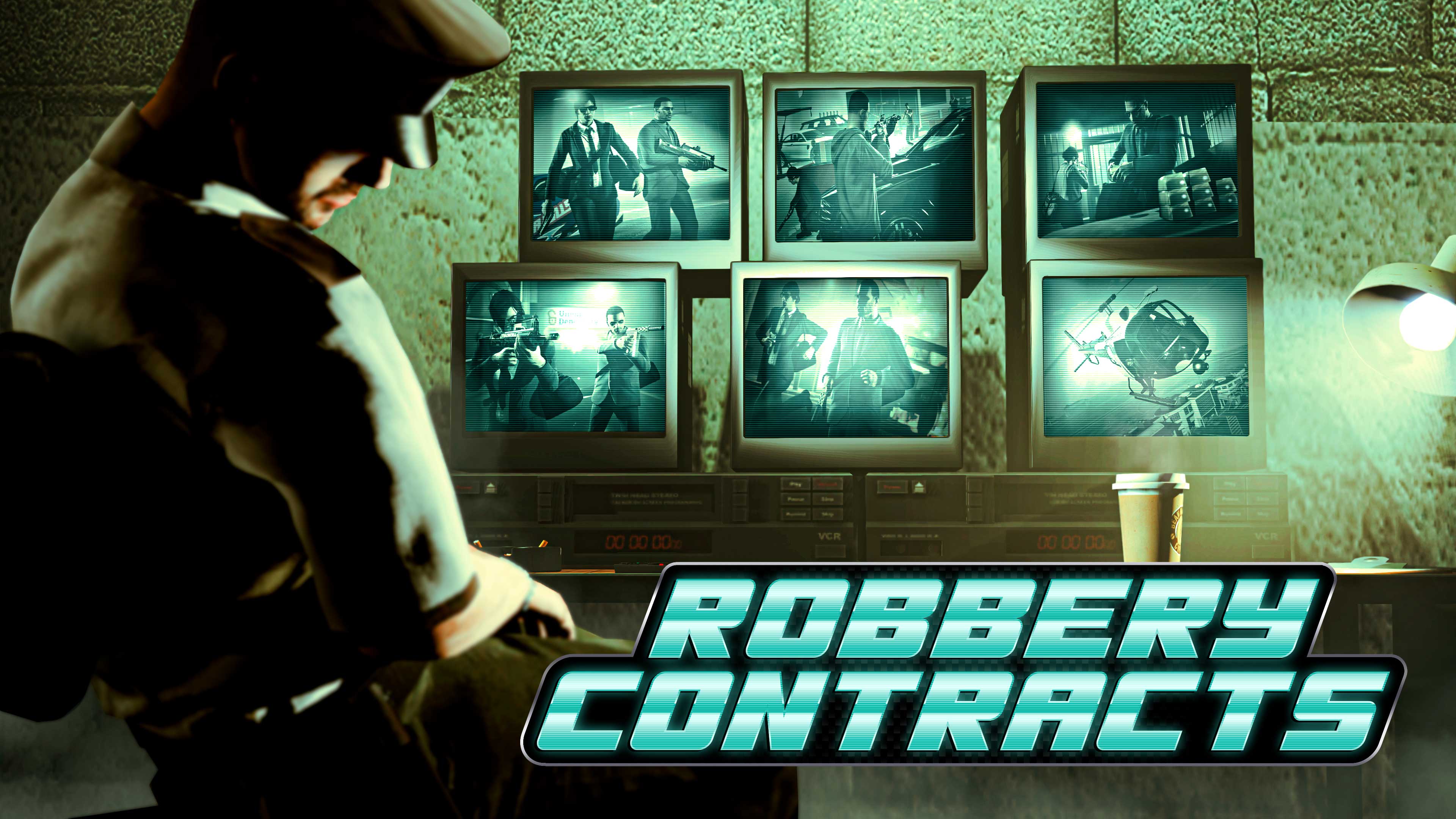 Promotional poster for Robbery Contracts in GTA Online.