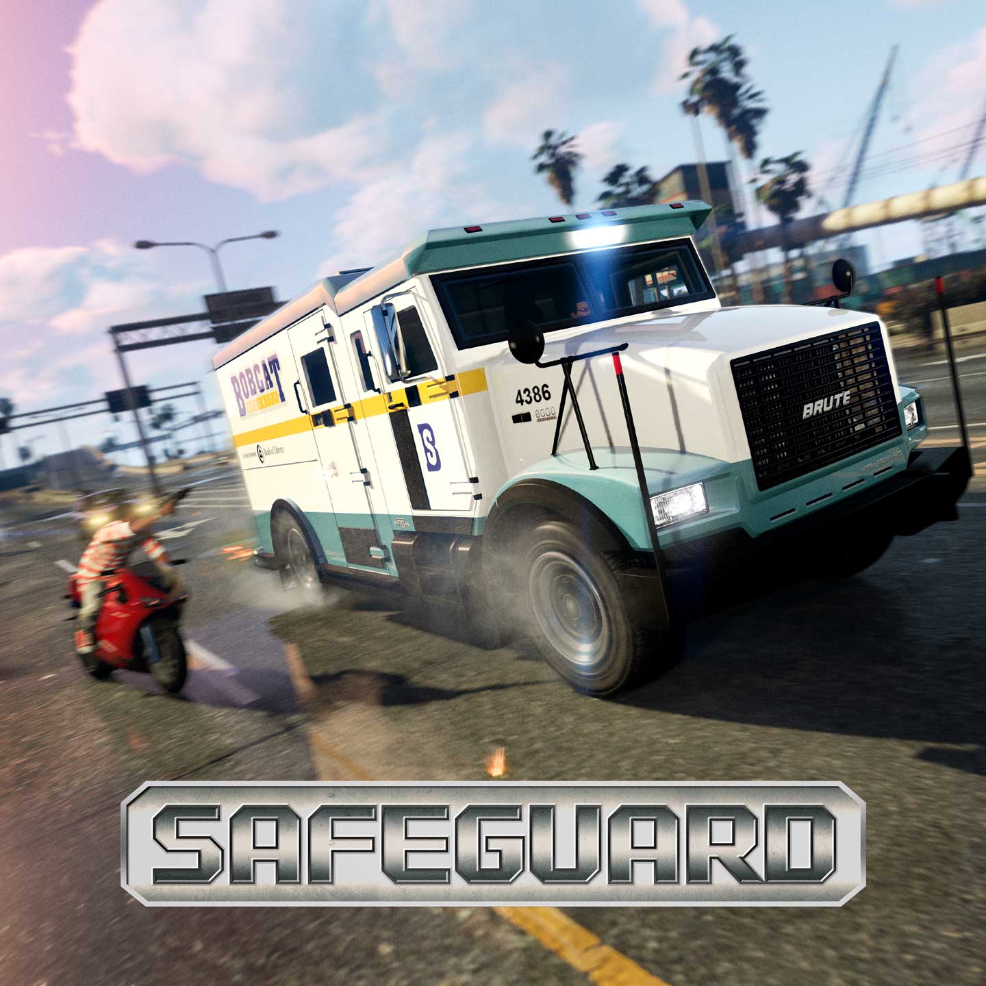 Safeguard Promotional poster for Safeguard Deliveries in GTA Online.