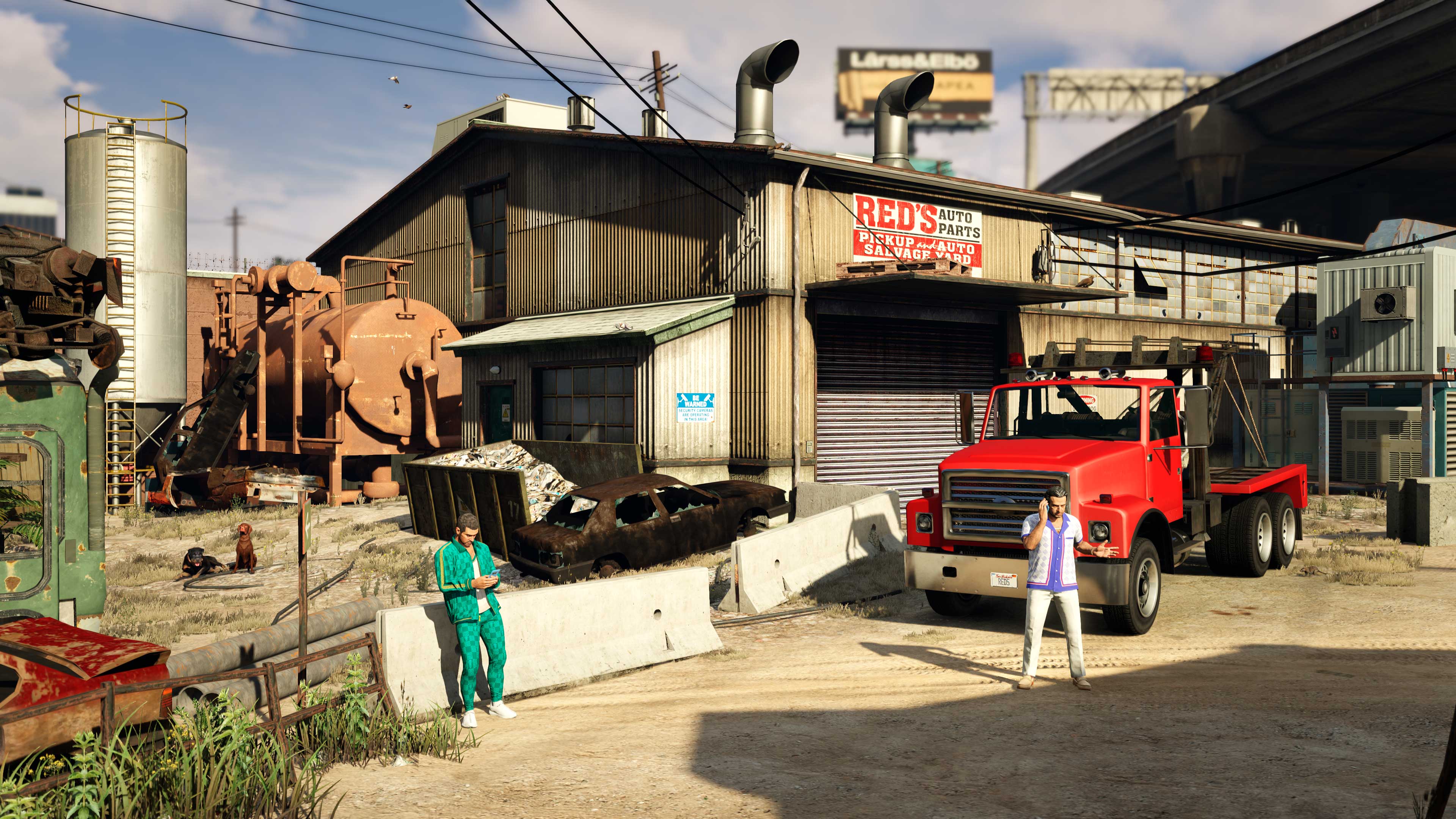 Promotional poster for Salvage Yard Bonuses in GTA Online.