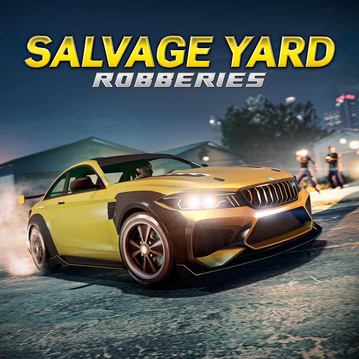 Salvage Yard Robbery Promotional screenshot for Salvage Yard Robberies in GTA Online.