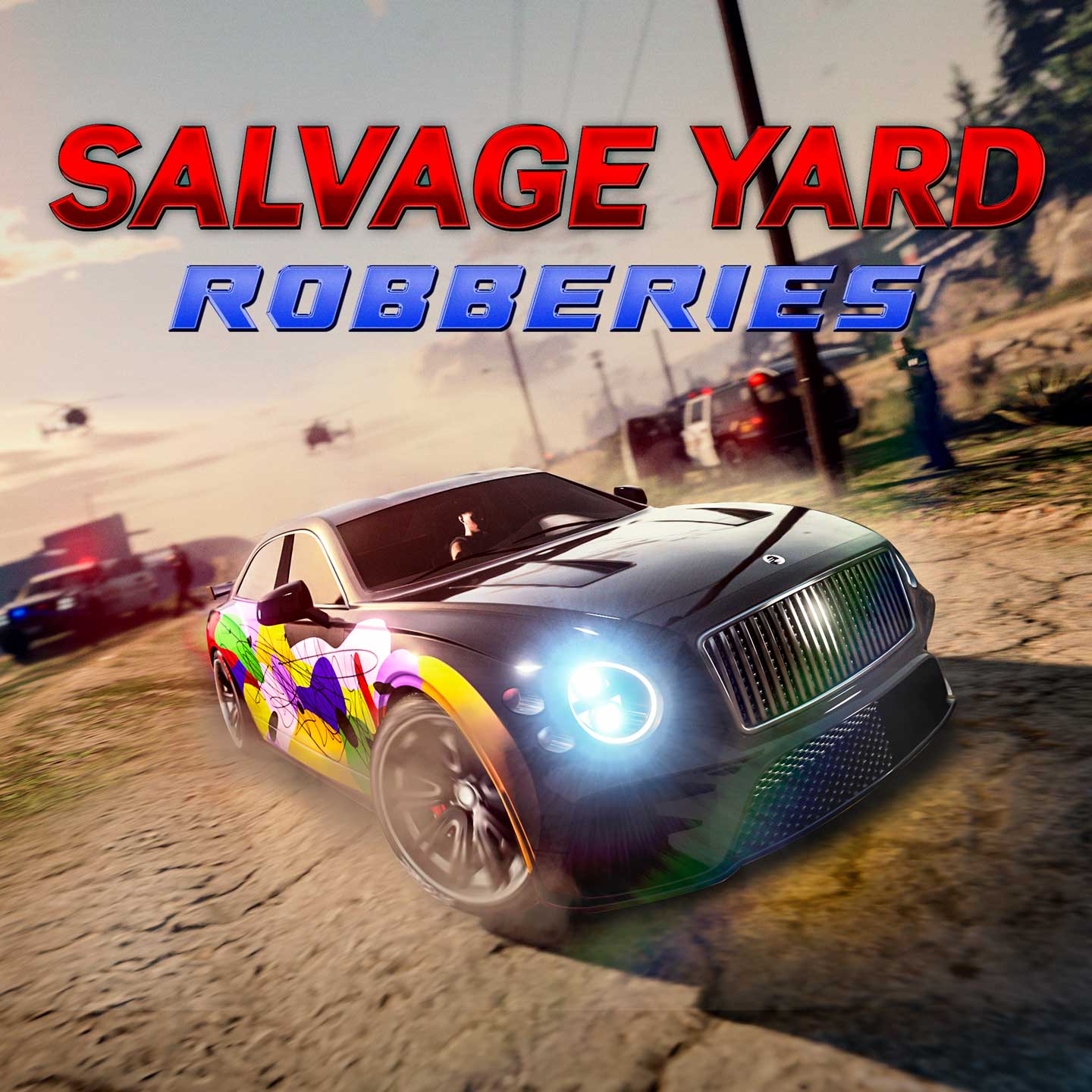 Salvage Yard Robbery Promotional screenshot for Salvage Yard Robberies in GTA Online.
