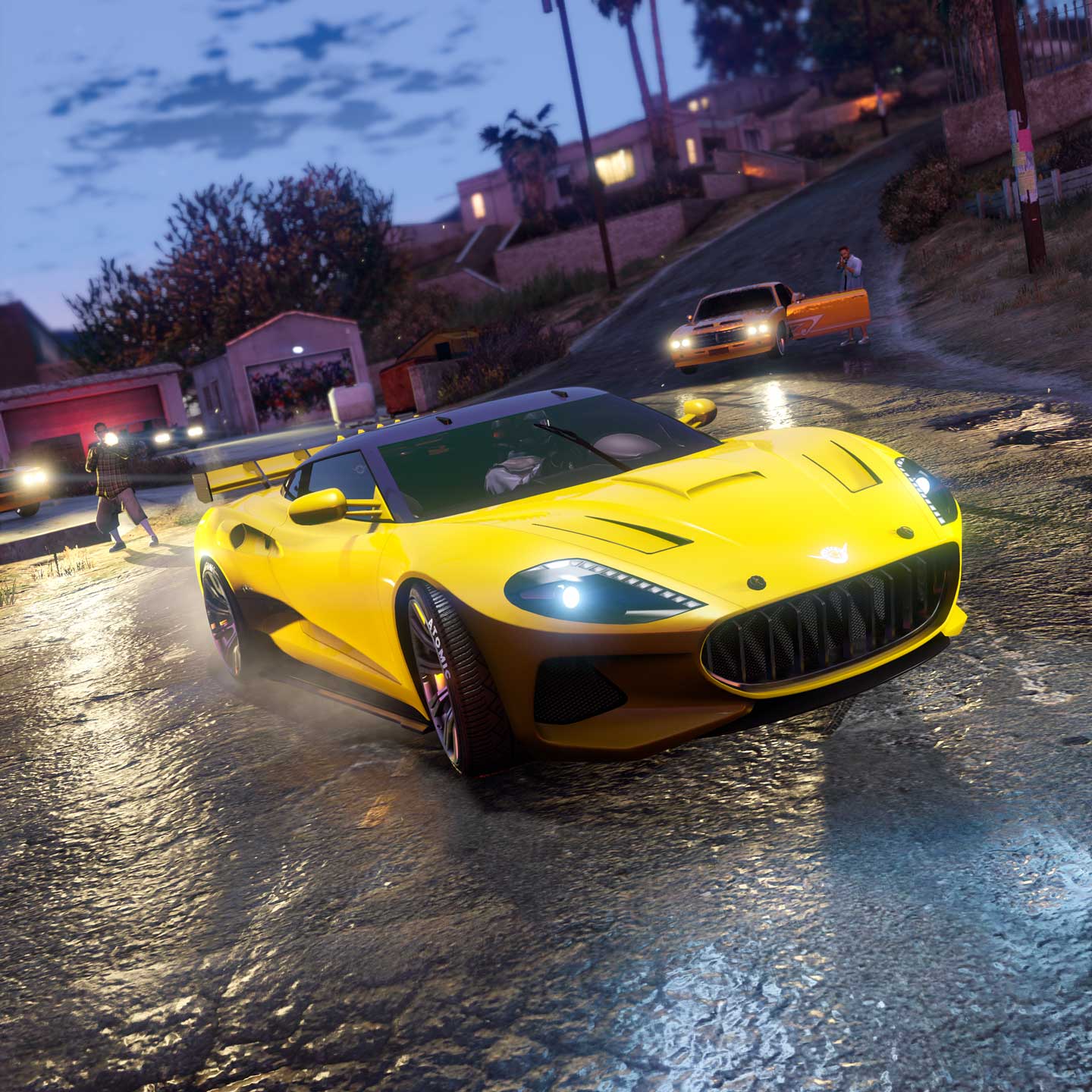 Promotional screenshot for Salvage Yard Robberies in GTA Online.