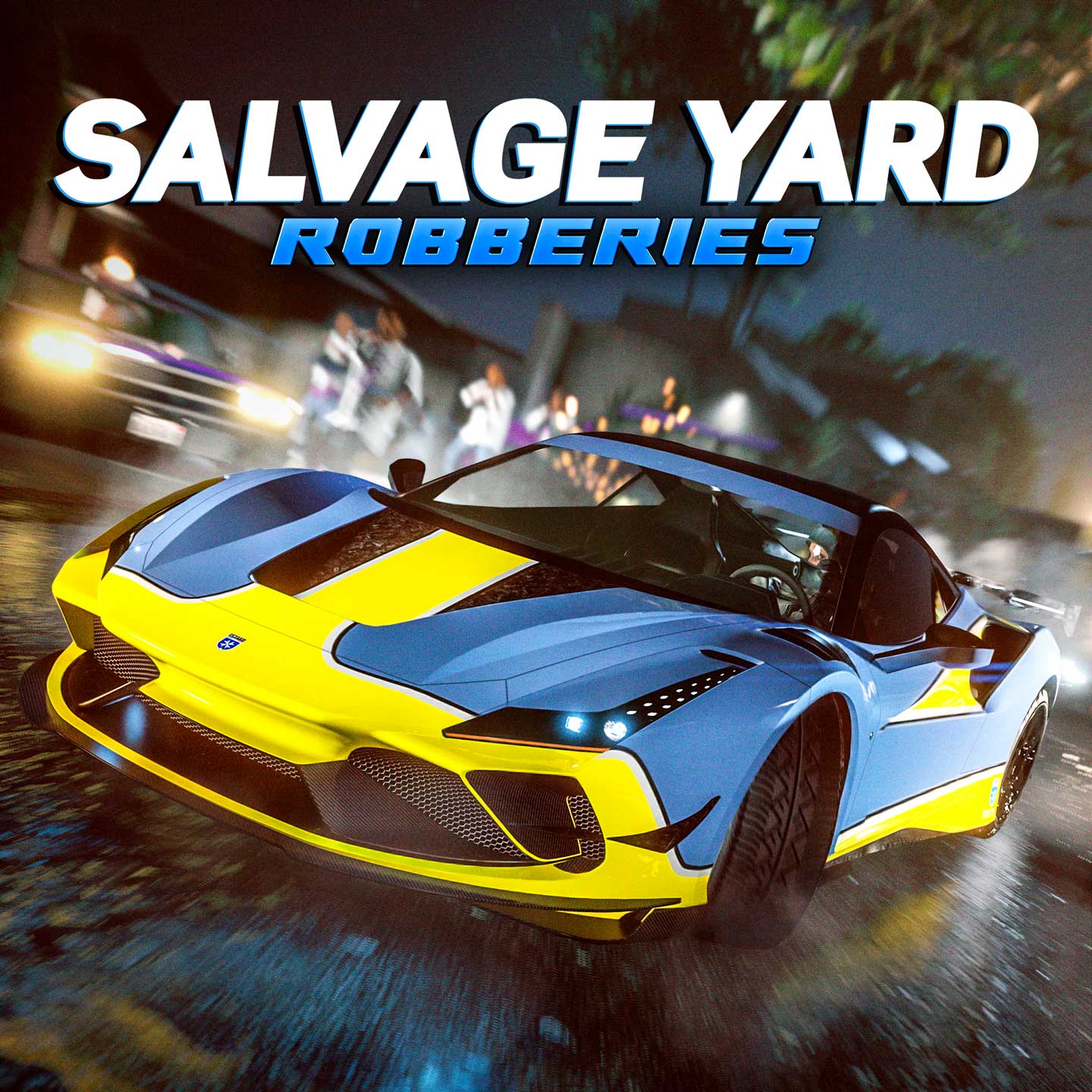 Salvage Yard Robbery Promotional screenshot for Salvage Yard Robberies in GTA Online.