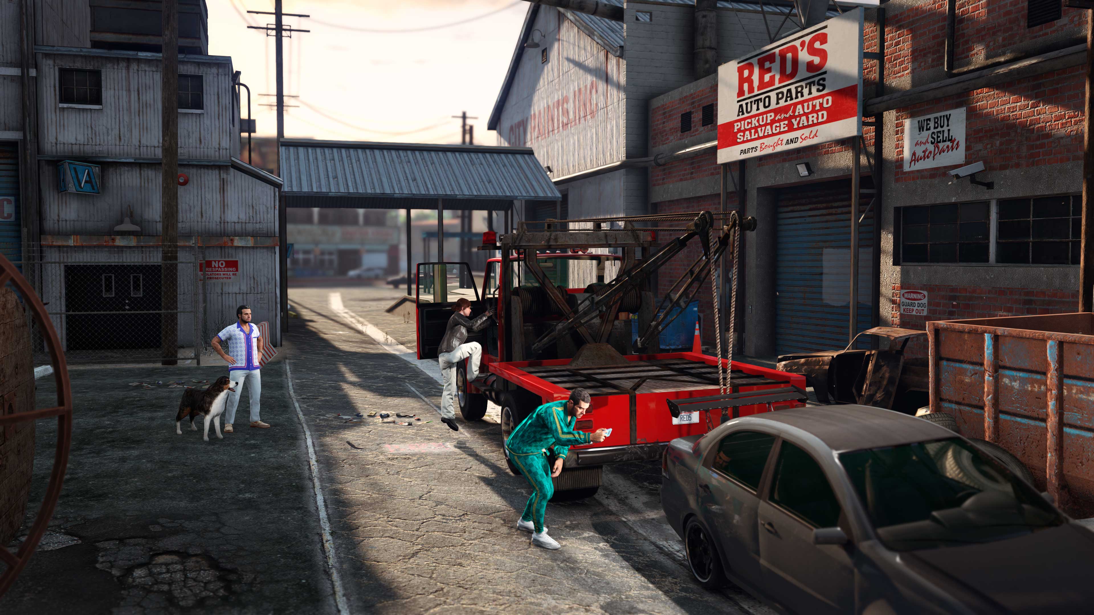 Salvage Yard Screenshot of a Salvage Yard property in GTA Online.