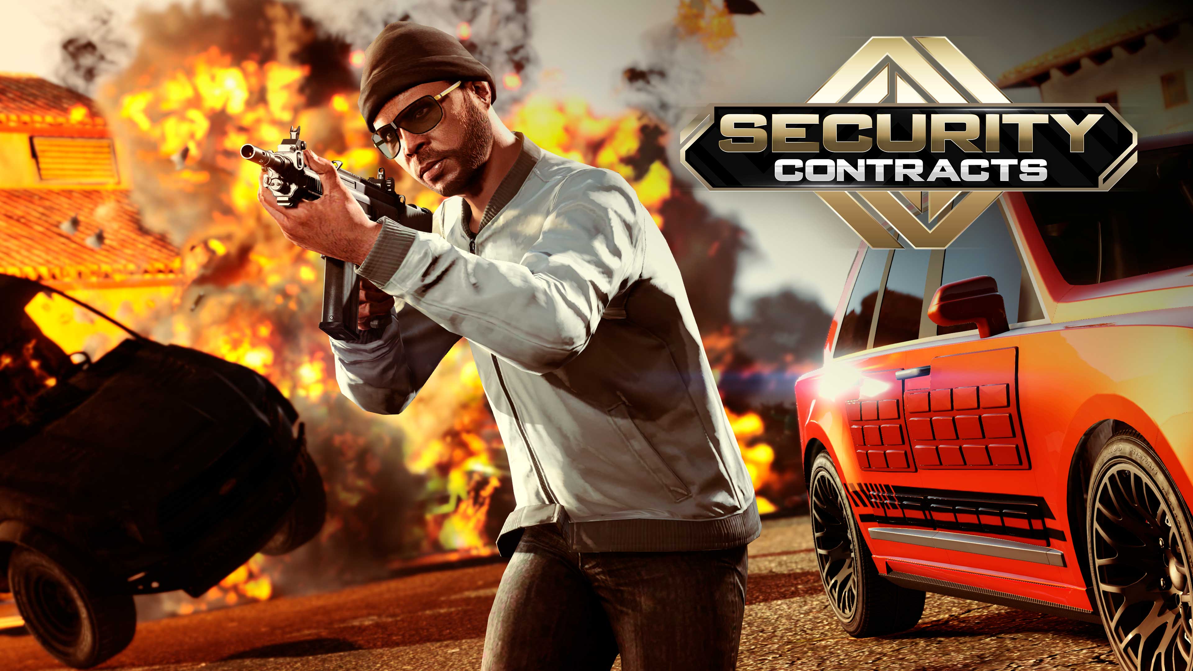 Security Contract Promotional poster for Security Contracts in GTA Online.