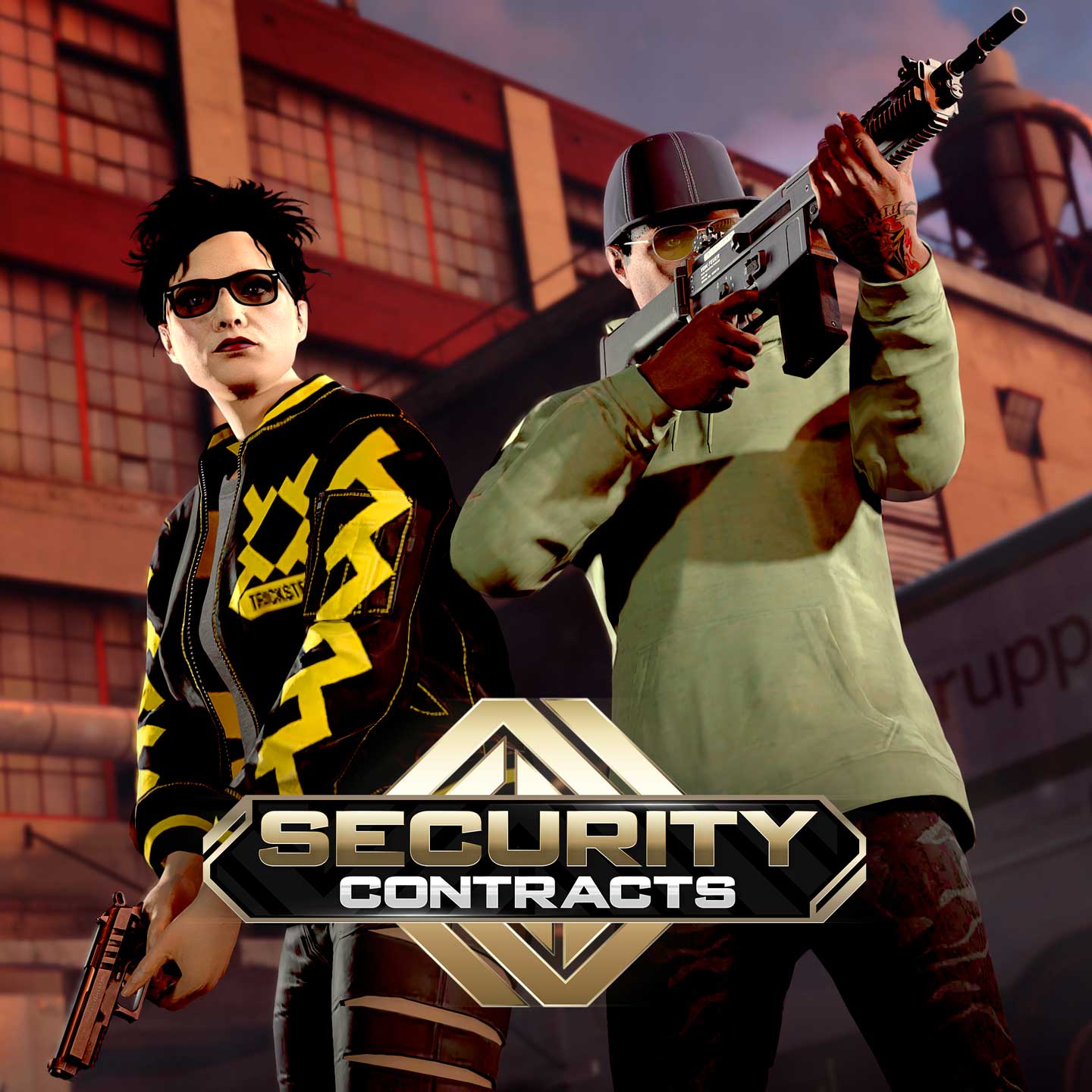 Security Contract Promotional poster for Security Contracts in GTA Online.