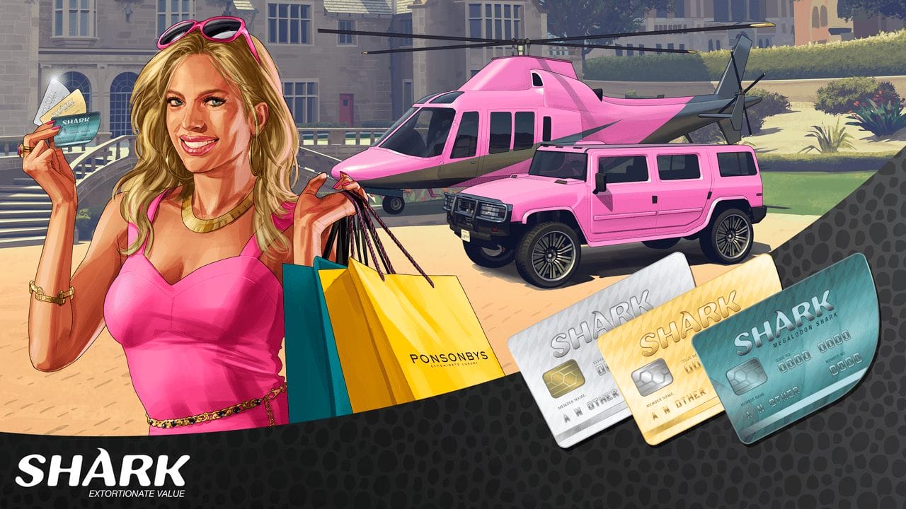 Artwork for Shark Cards in GTA Online.