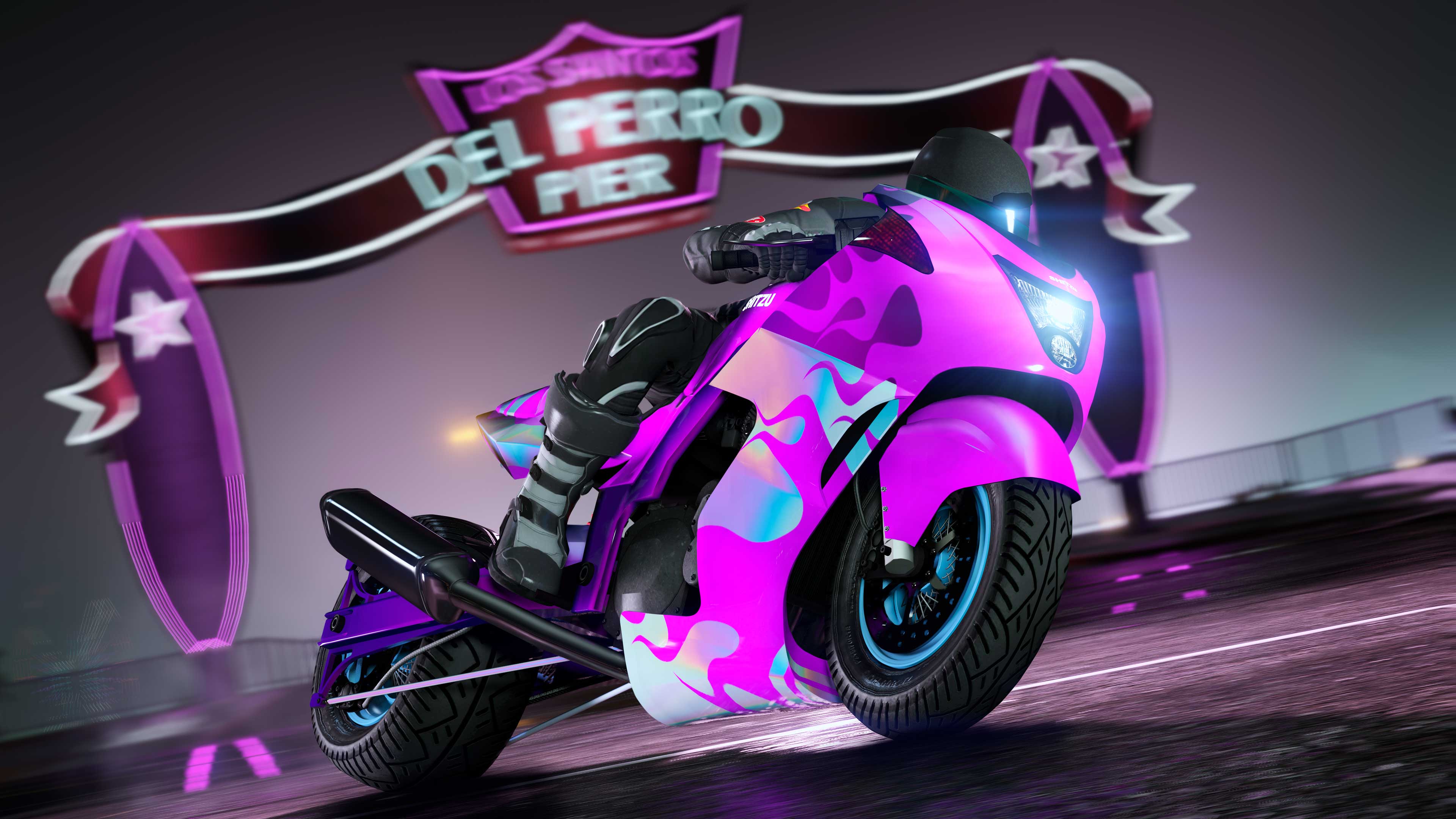 Shitzu Hakuchou Drag Screenshot of a Shitzu Hakuchou Drag in GTA Online.